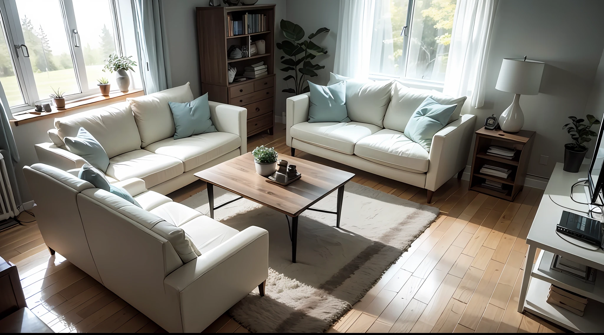 Nordic living room, interior decoration details, decoration design drawings --auto --v 6