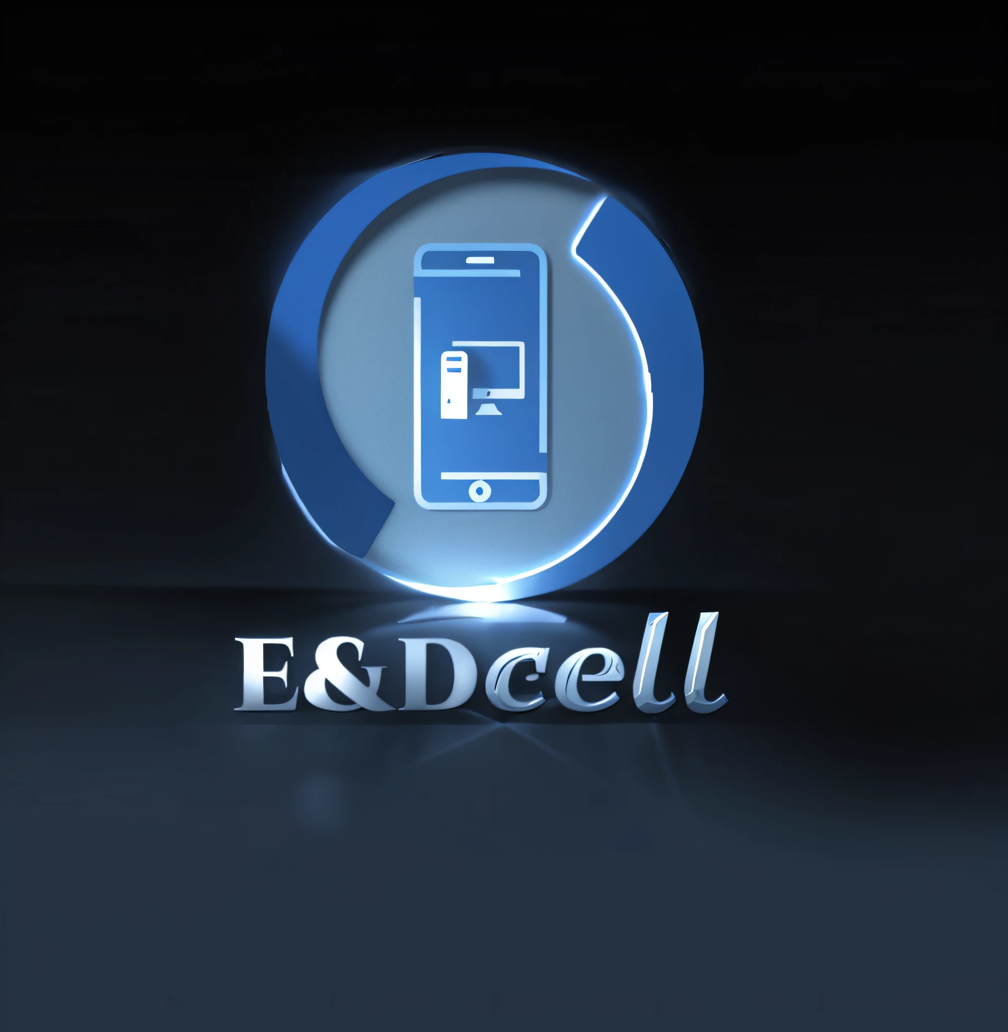 white,matte,wallpaper,blue in circle,rusty blue e&dcell,bluish logo