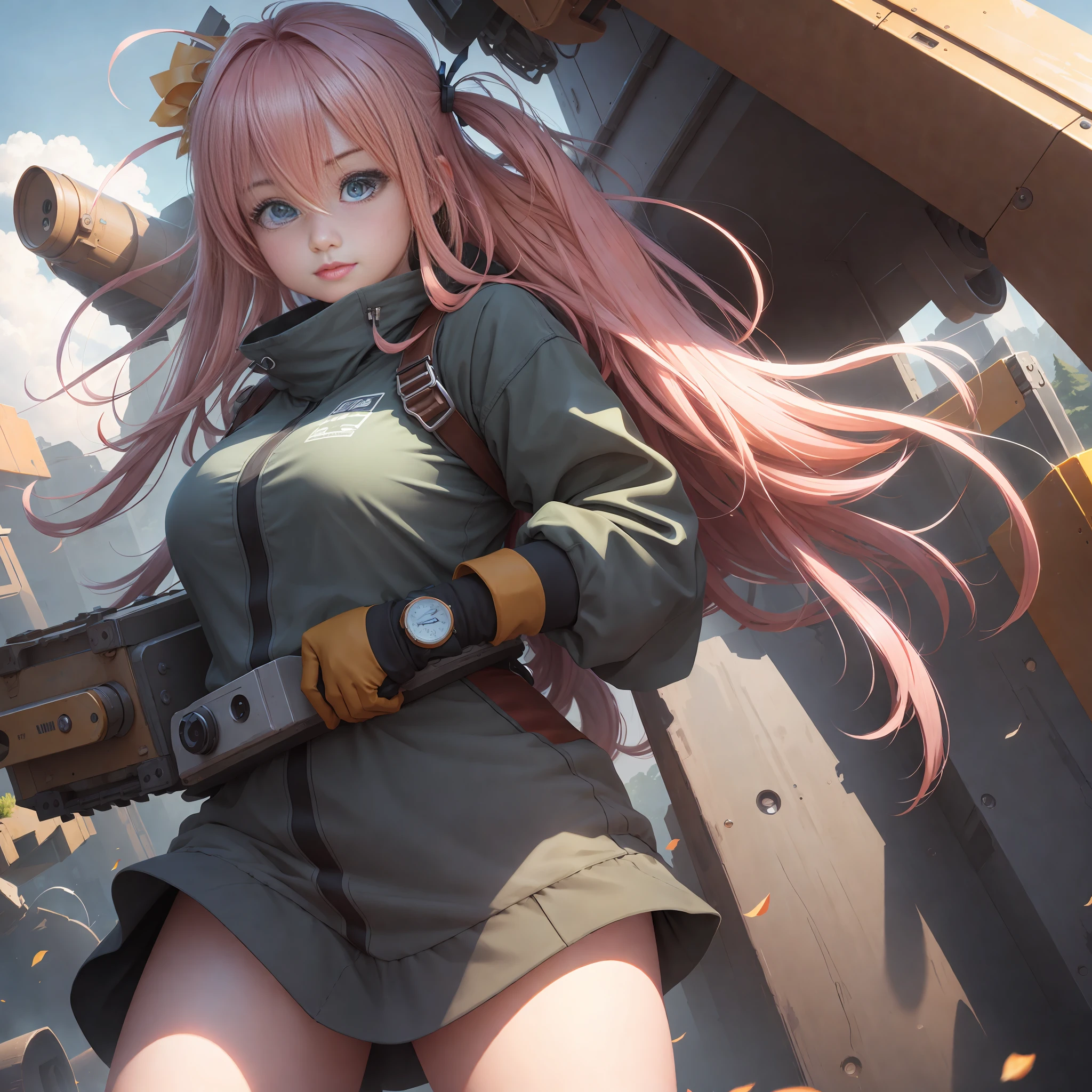 ((Heavy Equipment)))), Big Sky, One Girl, Compacta, Forest, Gradient Hair, Hair Between Eyes, Ahoge, :16,eauty Face, White Niso, (Ultra Fine CG Unity 8k Wallpaper), (Masterpiece), (Best Quality), (Ultra Detail), (Best Illustration), (Best Shadow), (Ultra-Fine and Beautiful), Dynamic Angle, (Ultra-Fine CG Integrated 8k Wallpaper), (Masterpiece), (Best Illustration), ( Best Shadow), (Ultra-Fine and Beautiful), Dynamic Angle