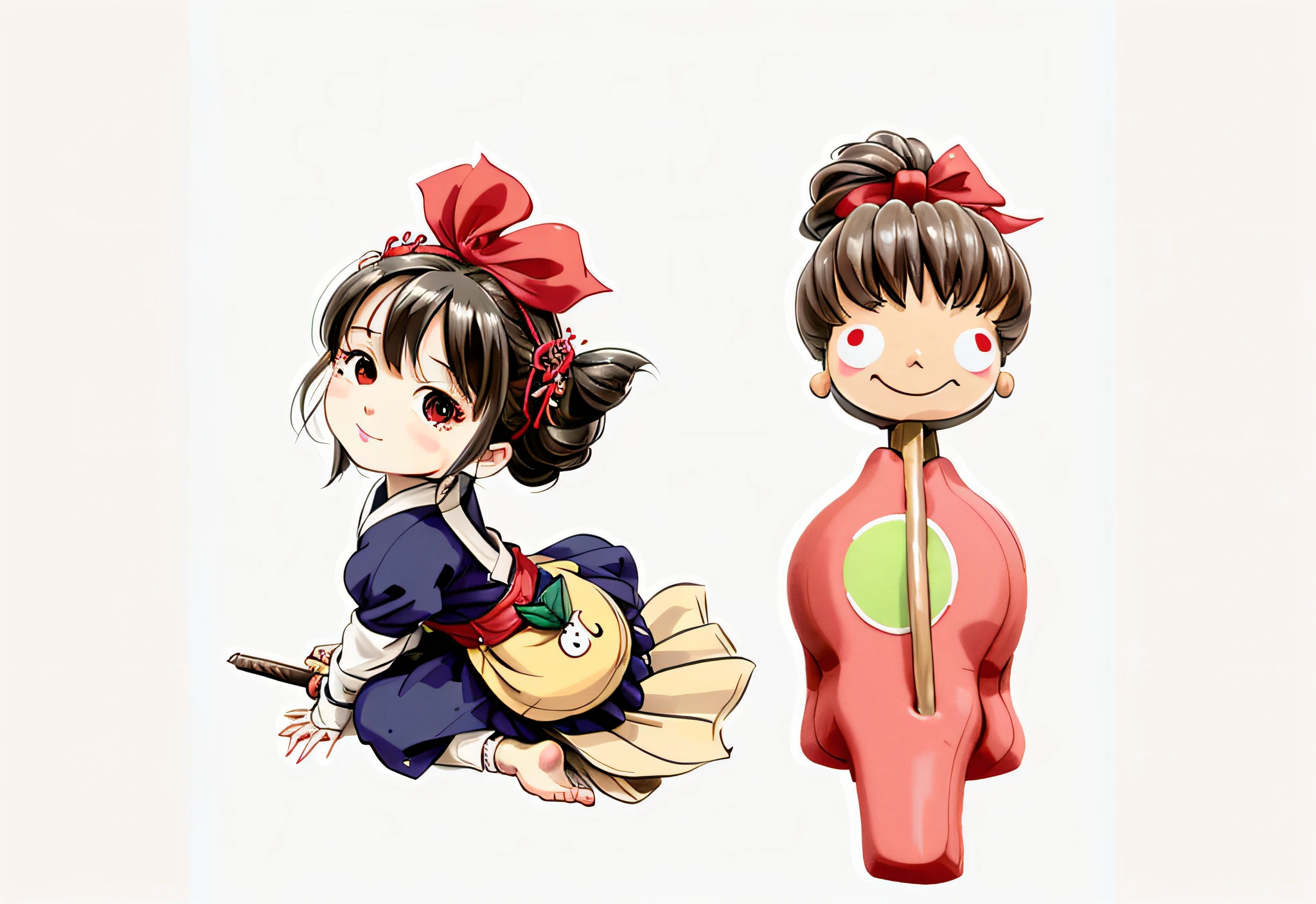 Cartoon girl sitting on a broomstick, japanese cartoon style, japanese animation style, japanese art style, japanese illustrator, cute art style, Ghibli anime style, high quality character design, japanese traditional concept art, cute cartoon characters, cute anime style, japanese kawaii style, cute digital art, a young japanese girl, kawaii japanese style