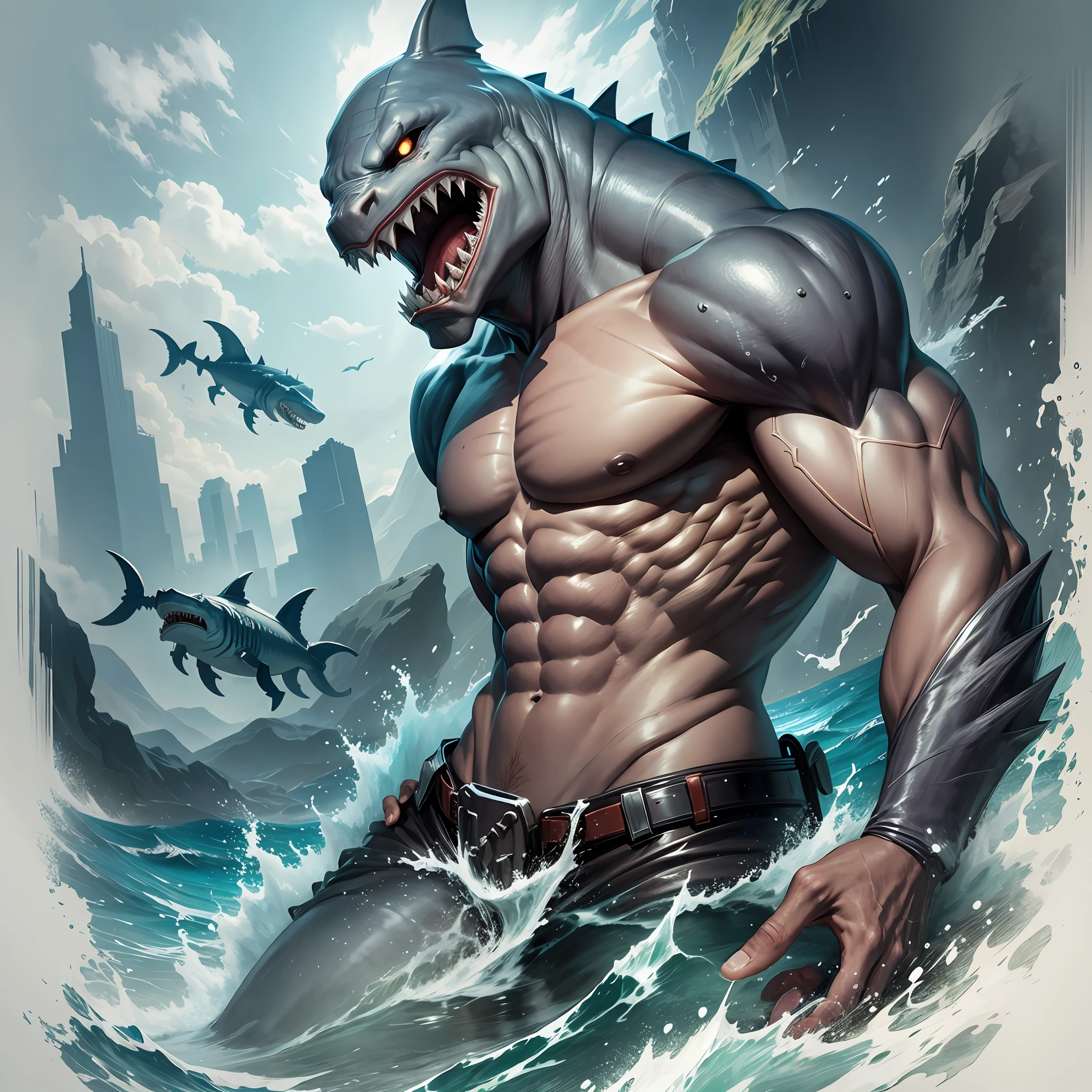 Monster shark man