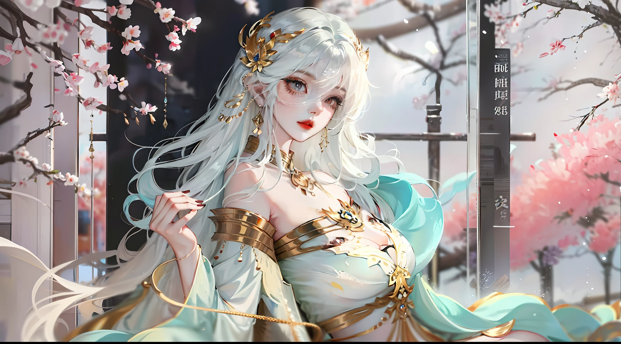 A very beautiful and moving woman. Her appearance is like white jade, her complexion is fair, her big bright and godly eyes have distinct features, and her face lines are smooth. Her hair was draped over her shoulders, black and shiny, and she looked very neat and soft. Her figure is slender and well-proportioned, curvy, graceful, exuding a charming atmosphere, full body, masterpiece, best quality, high detail, high quality, 8k