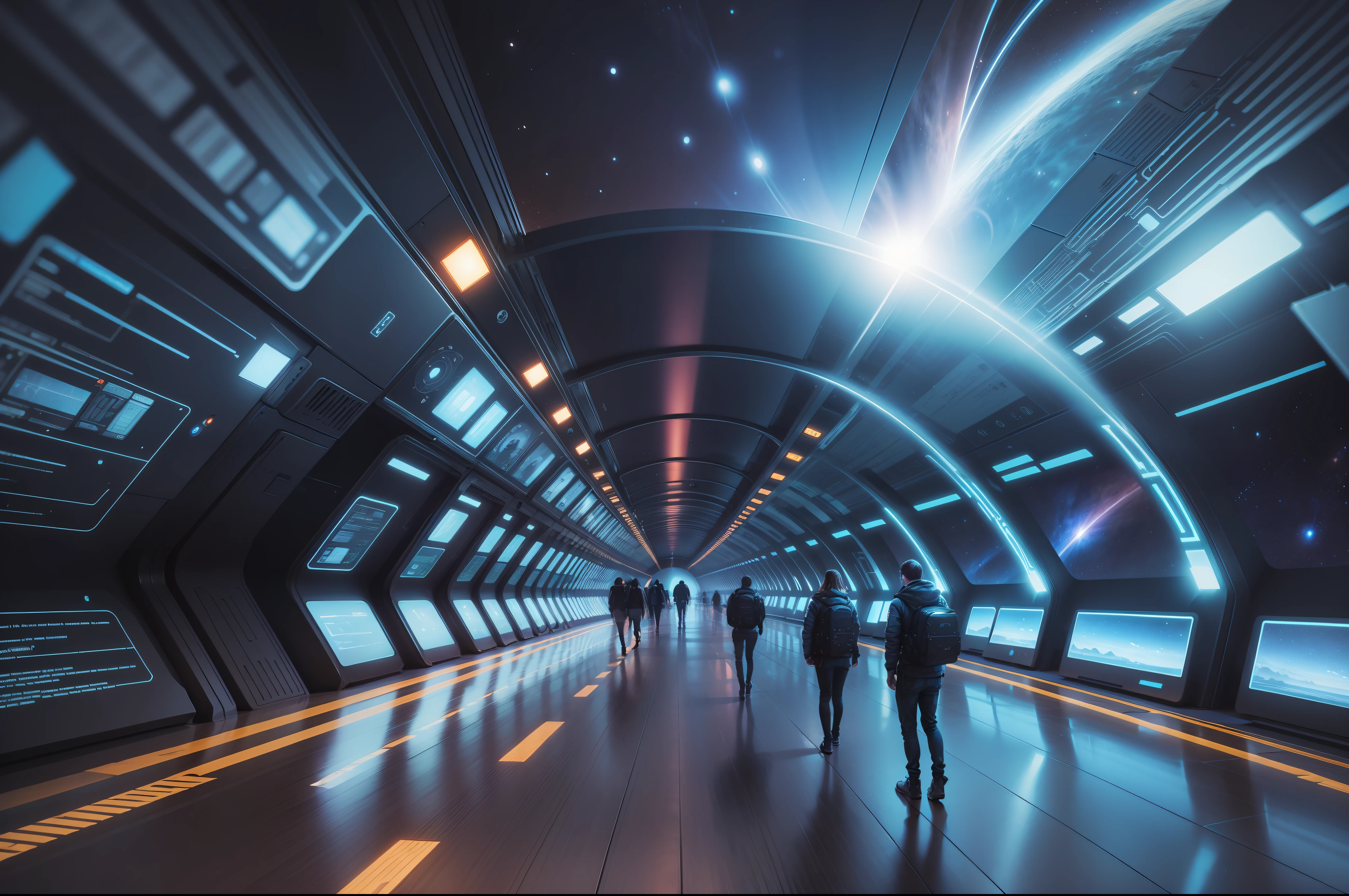 A space-time tunnel with a sense of technology