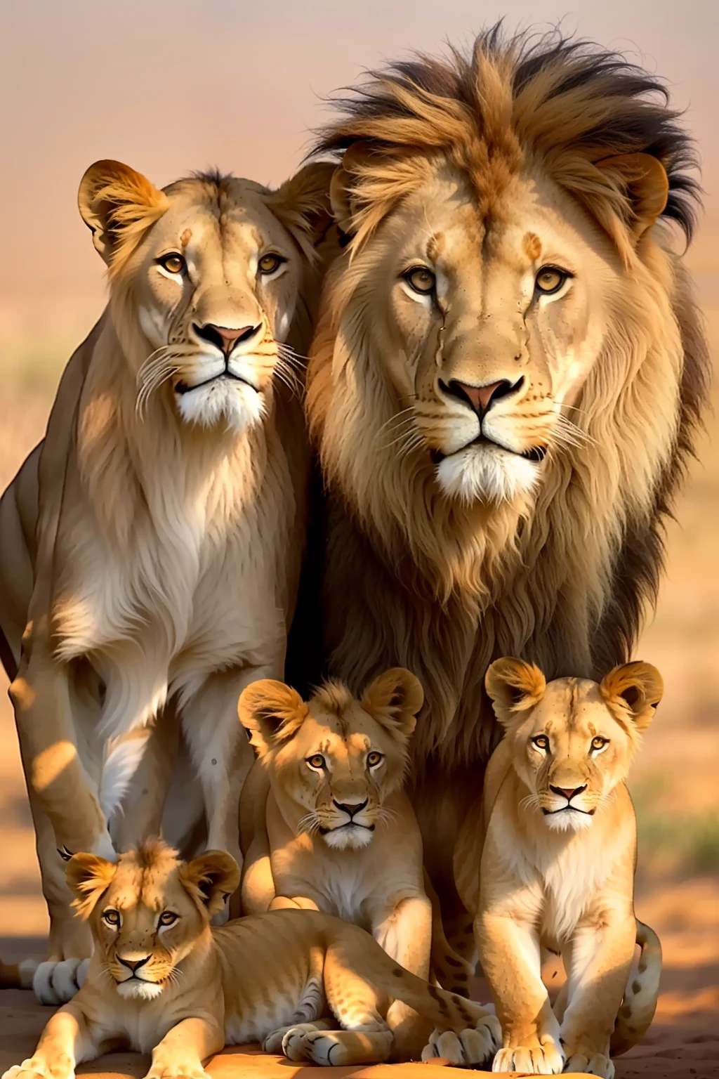 there are a lot of lions that are standing together, lions, family portrait, lion, proud looking, mane, simba, animals wildlife, family photo, lioness, trending ,, majesty, cub, lion icon, strong and ferocious, photo of a beautiful, by Linda Sutton, proud look, by Robert Childress, by László Balogh
