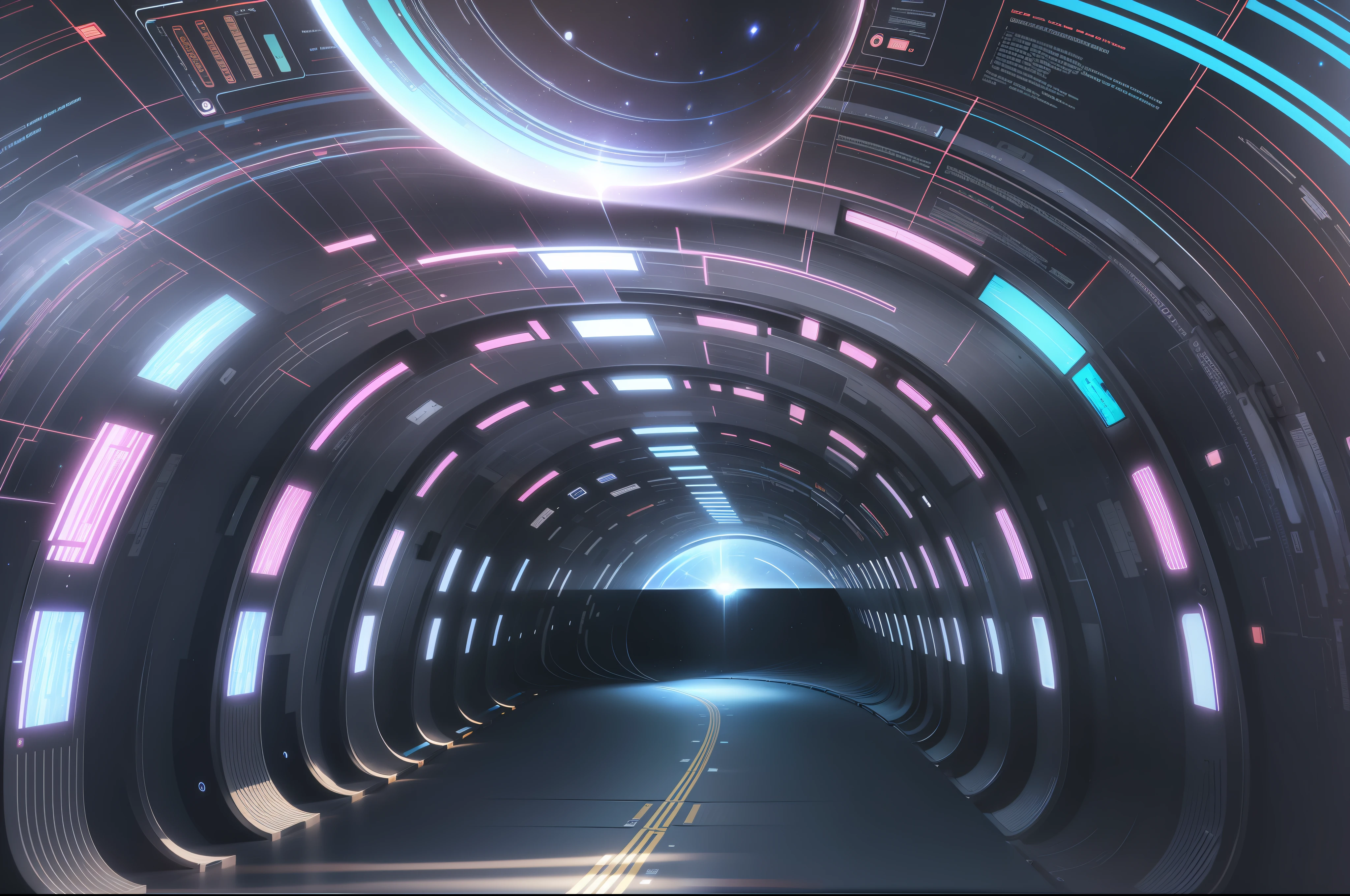 A space-time tunnel with a sense of technology