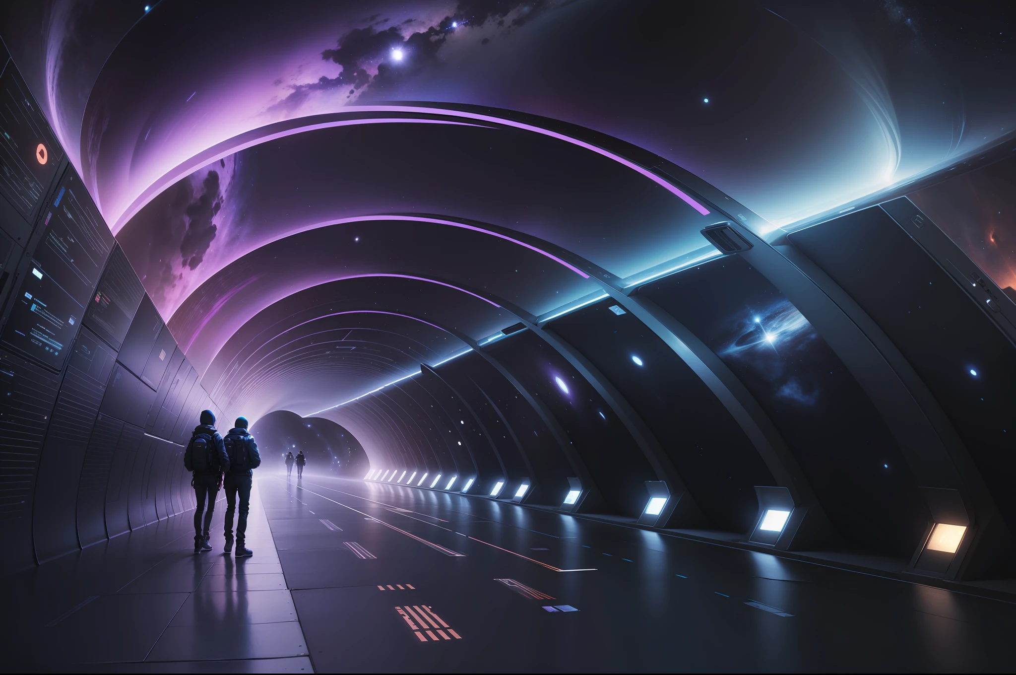 A space-time tunnel with a sense of technology