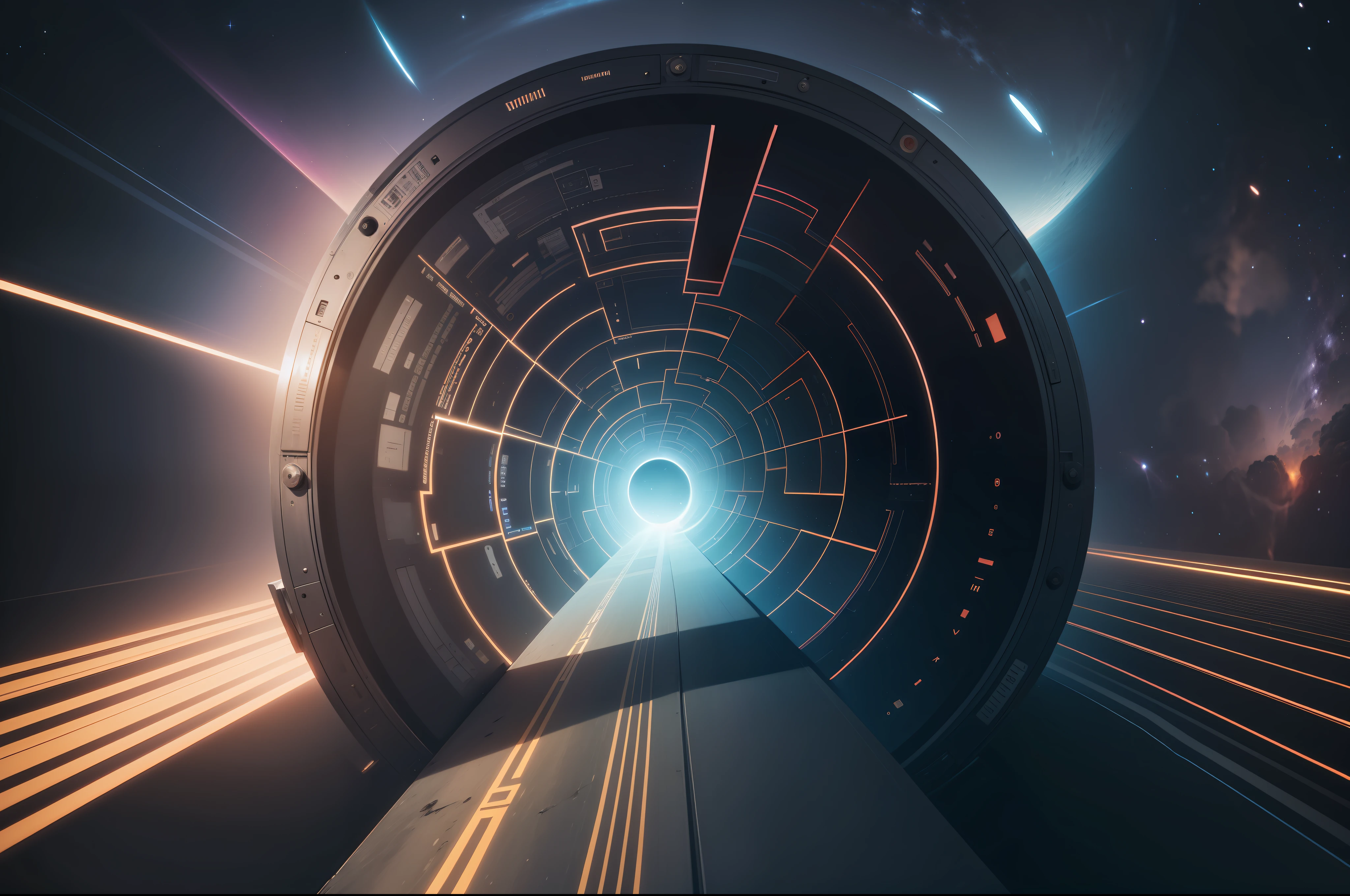 A space-time tunnel with a sense of technology