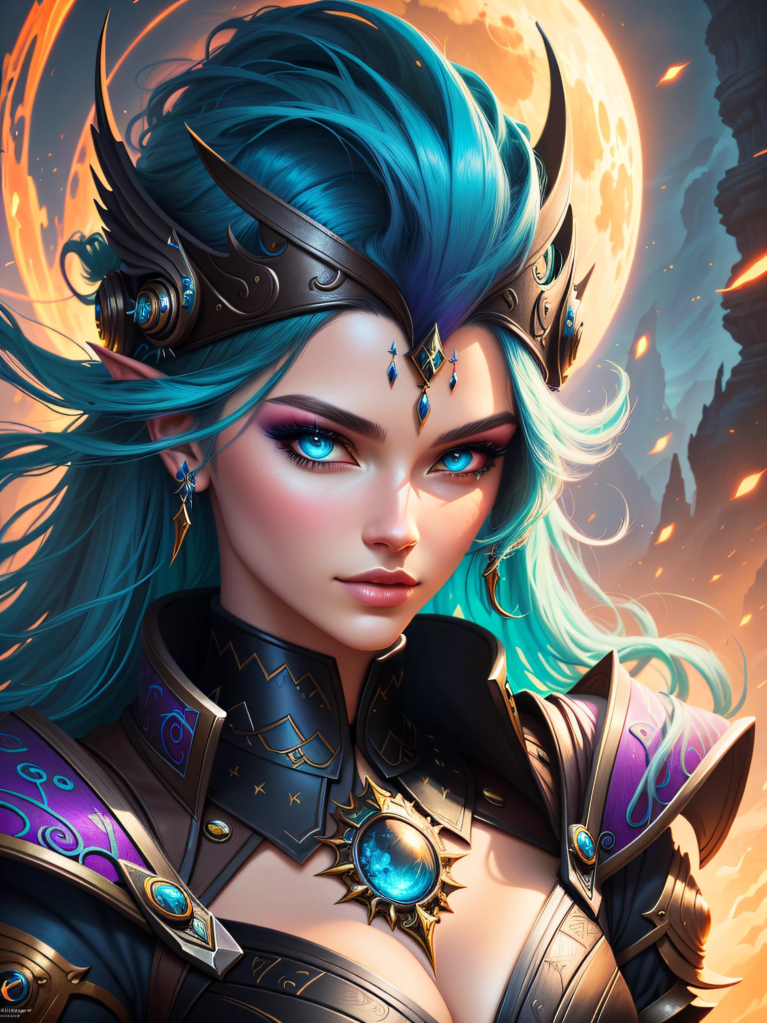 Close Up, Fantasy Art Style, Vibrant, Epic Fantasy Digital Art Style, Epic Fantasy Art Style, Futurism, Digital Fantasy Portrait, Vibrant Fantasy Style, Epic Fantasy Art Style HD, Soft Vibrant, Detailed Matte Fantasy Portrait, 1. 0