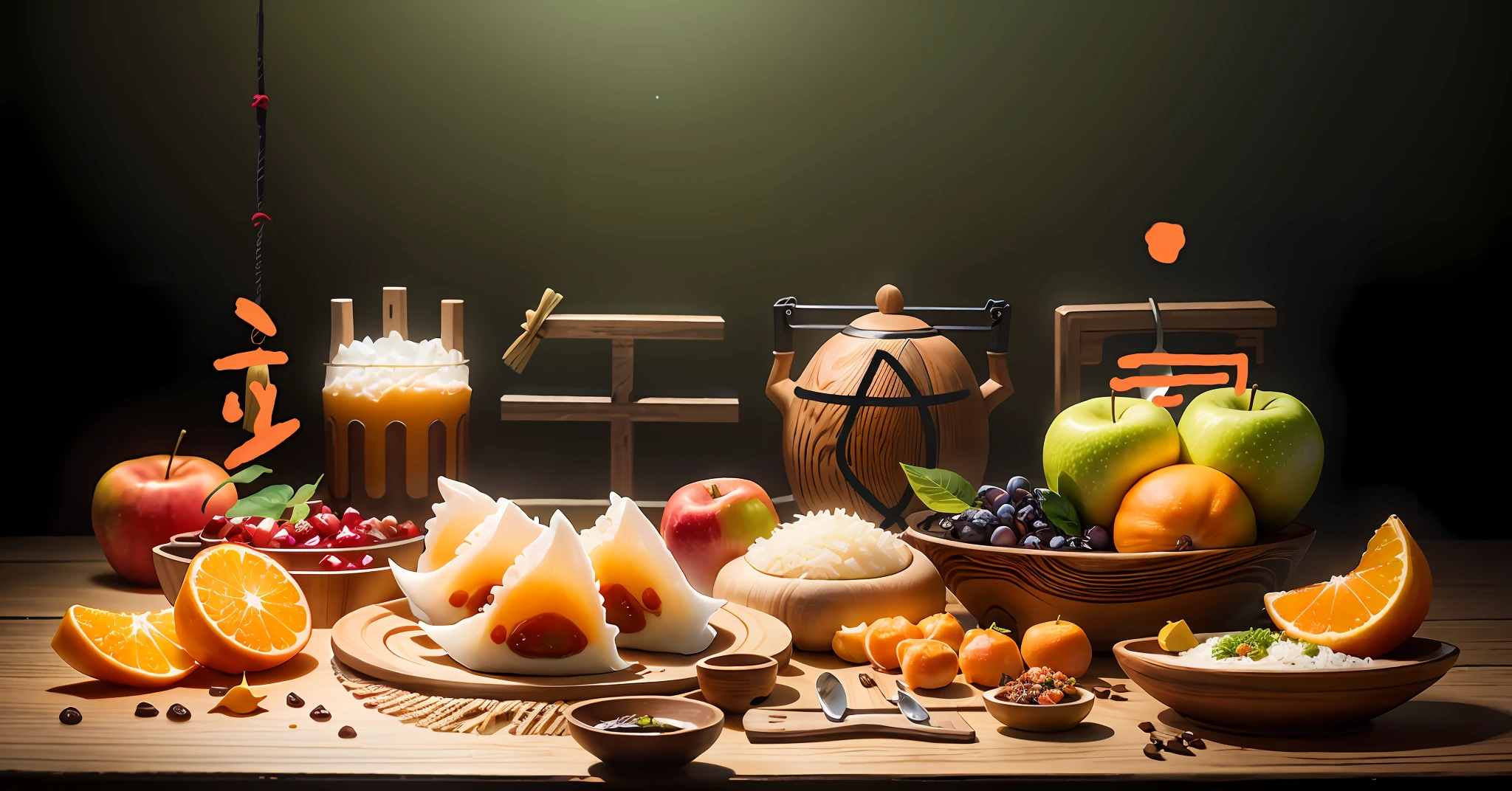 There are many different fruits and vegetables on the table, high quality food photography, food advertising 4 K, food styling, table full of food, traditional Chinese, food pellets, amazing food photography, hd food photography, food photography, strange ingredients on the table, food stylist, close-up food photography, professional food photography, shooting with Sony Alpha 1 camera, Ruiwu ankang, zongzi