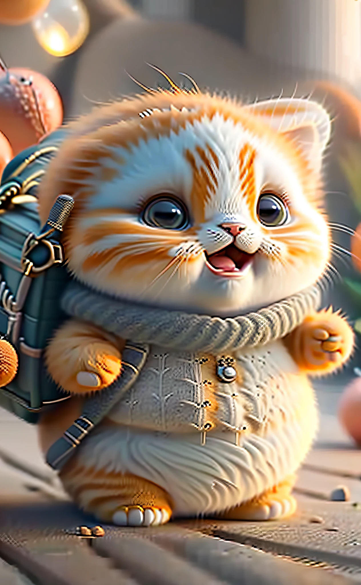 cat, orange, fat, garfield, no_humans, depth of field, disney style, DARK_Glam, wearing DRK_Glam, deep shadow, (dark: 1.4), (8k, RAW photo, best quality, masterpiece: 1.2), big expression happy with mouth