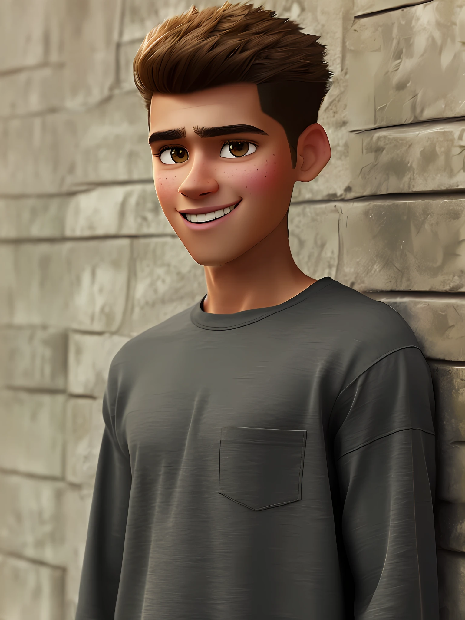 gray shirt