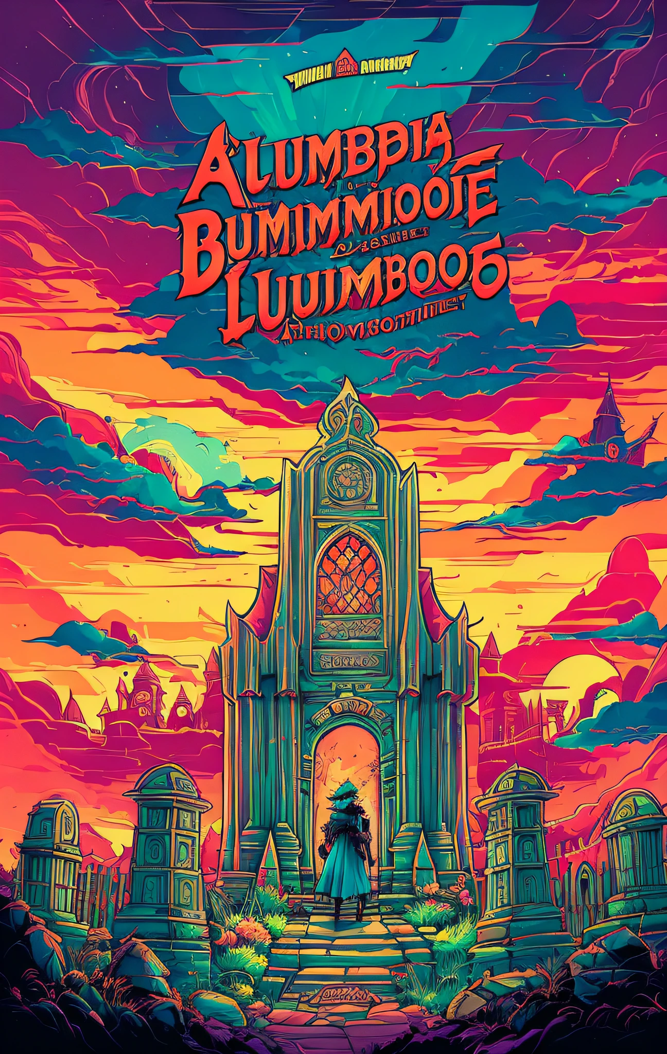 By (dan mumford: 1.4)A detailed illustration of a tombstone, t-shirt design, T-shirt design, in Studio Ghibli style,beautiful and quirky, fantasy art, watercolor effect, bokeh, Adobe Illustrator, hand drawn, digital painting, low-poly, soft lighting, panoramic view, retro aesthetic, character-focused, 4K resolution