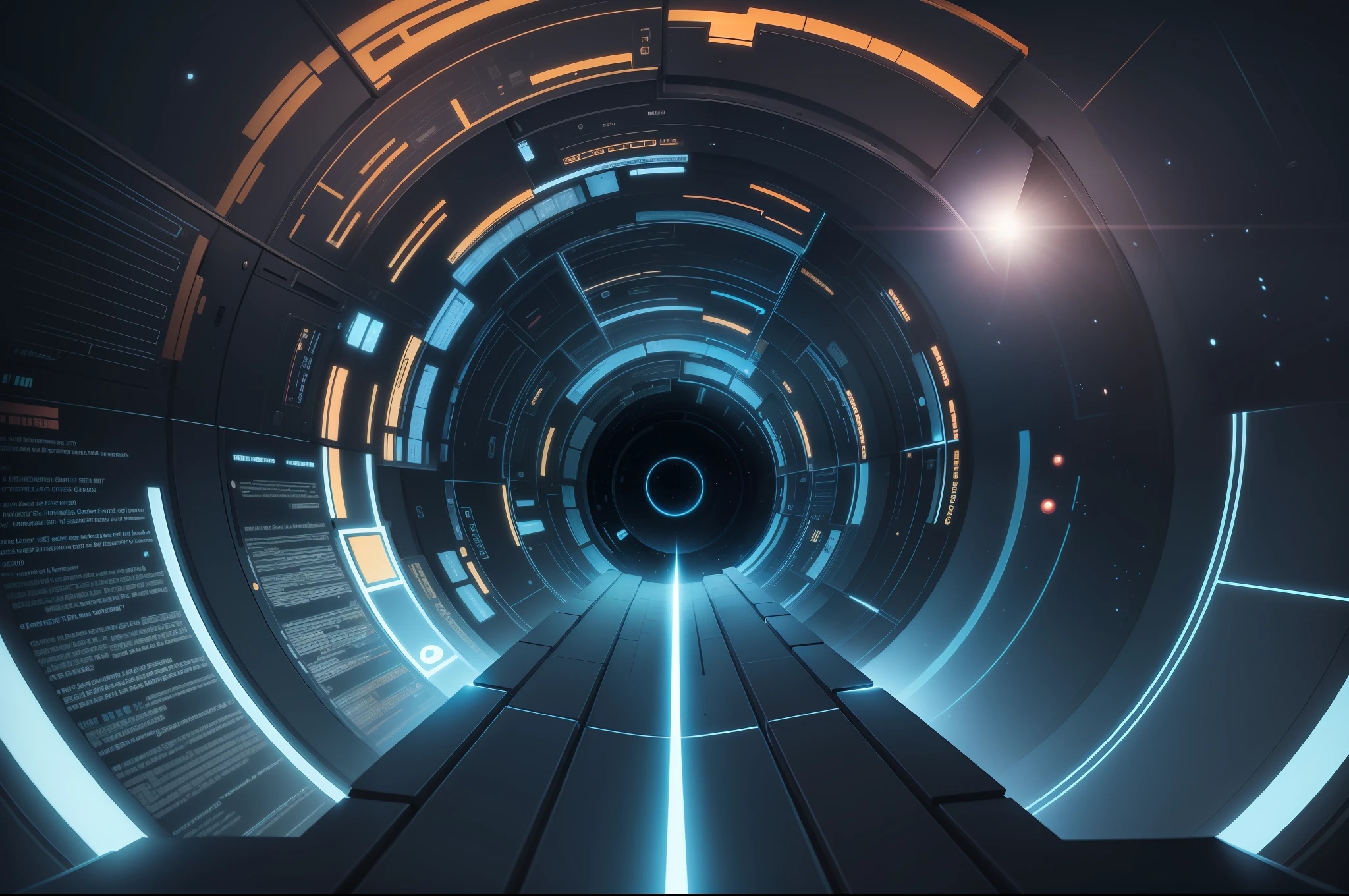 A space-time tunnel with a sense of technology