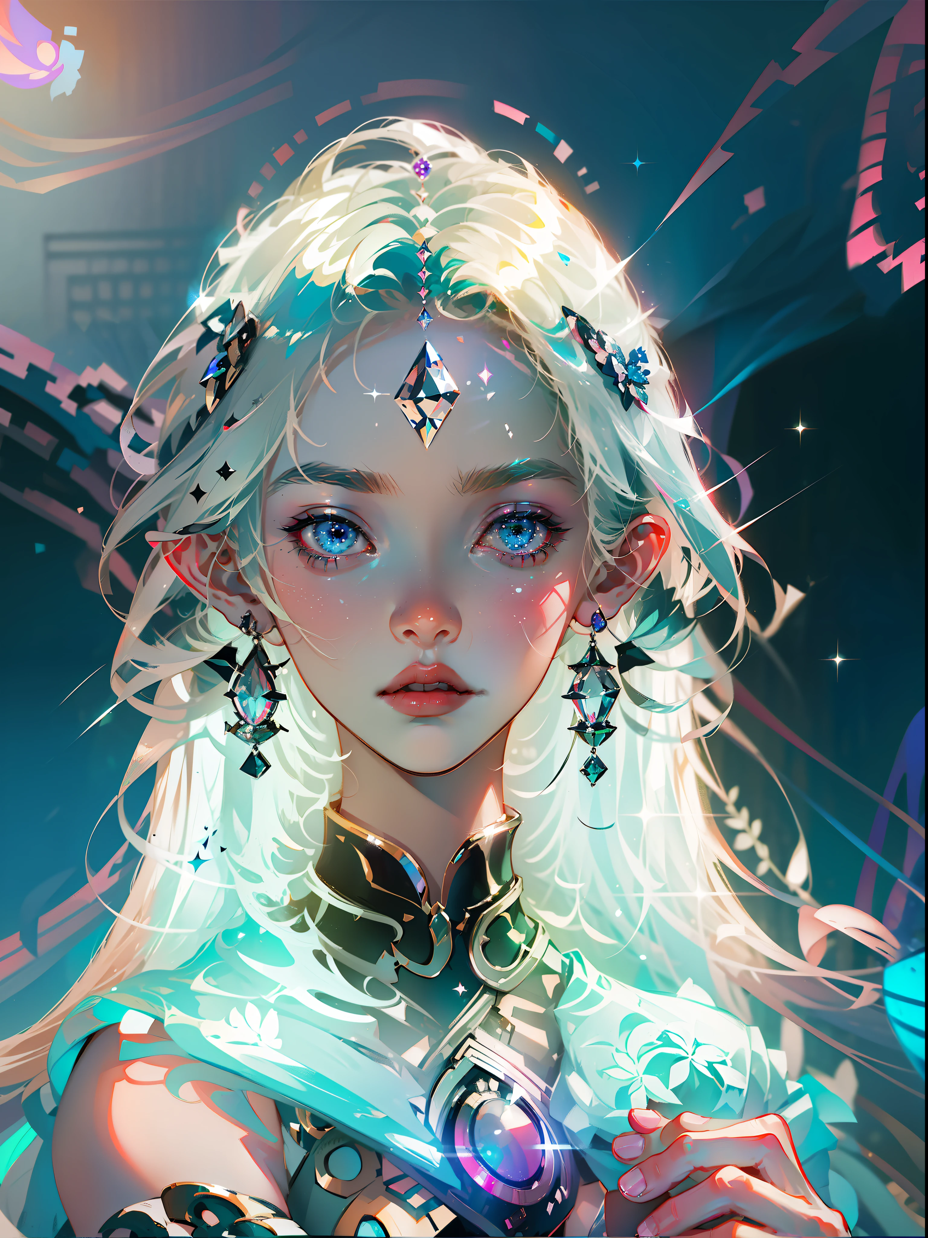 (Masterpiece), best quality, super high resolution, ((character sheet)), concept art, illustration for book, full Illustration, fluorescent color, a boy, 1 Man, male elf, blue and Green palete,
A young male, looking at the audience, beautiful face, beautiful eyes, (bare shoulder: 1.2), head up, upper body, forest, shiny hair, shiny skin, glowing cut, chibi, hands not shown: 1.5, silver starlight clothes, particles, stars, sharp focus, smooth soft skin, symmetrical, soft lighting, detailed face, Octane rendering, Perfect face, detailed face, delicate face, perfect sharp lips, detailed eyes