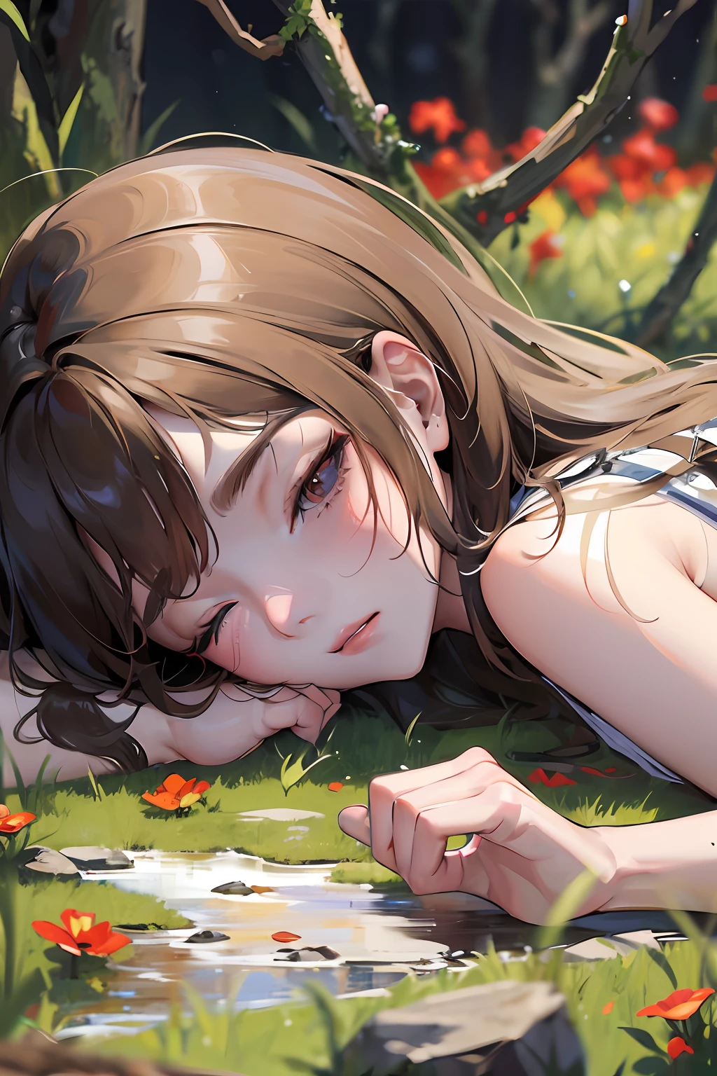 "(best quality), (ultra-detailed), (masterpiece), illustration, battle, wounded, unconscious, bleeding, lying on the ground, eyes closed" --auto --s2