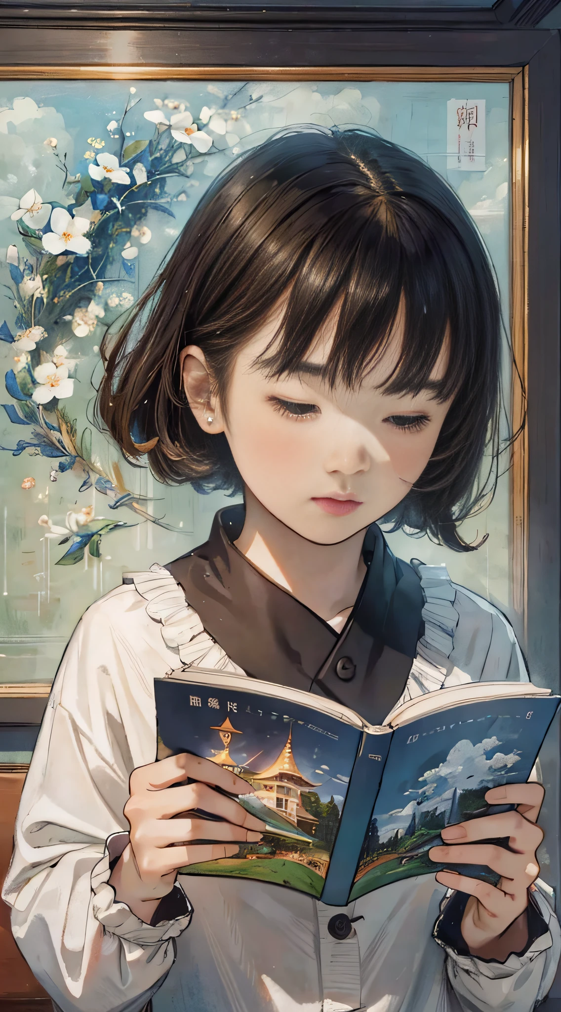 (best quality), (ultra detailed), (masterpiece), illustration, Wang Yichun, introverted, kind, reading, researching scientific phenomena, confused, afraid, newfound power" --auto --s2