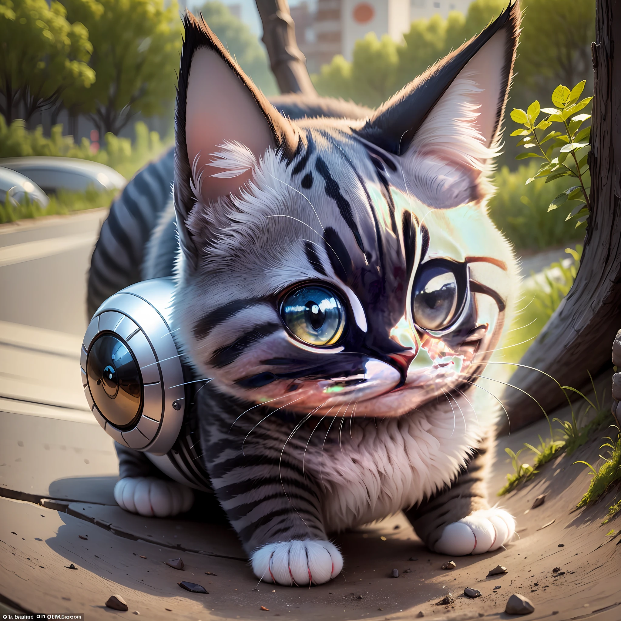 Cute appearance: The cat robot can have an adorable design, with large, expressive eyes, bright colors, and rounded shapes, which make it attractive