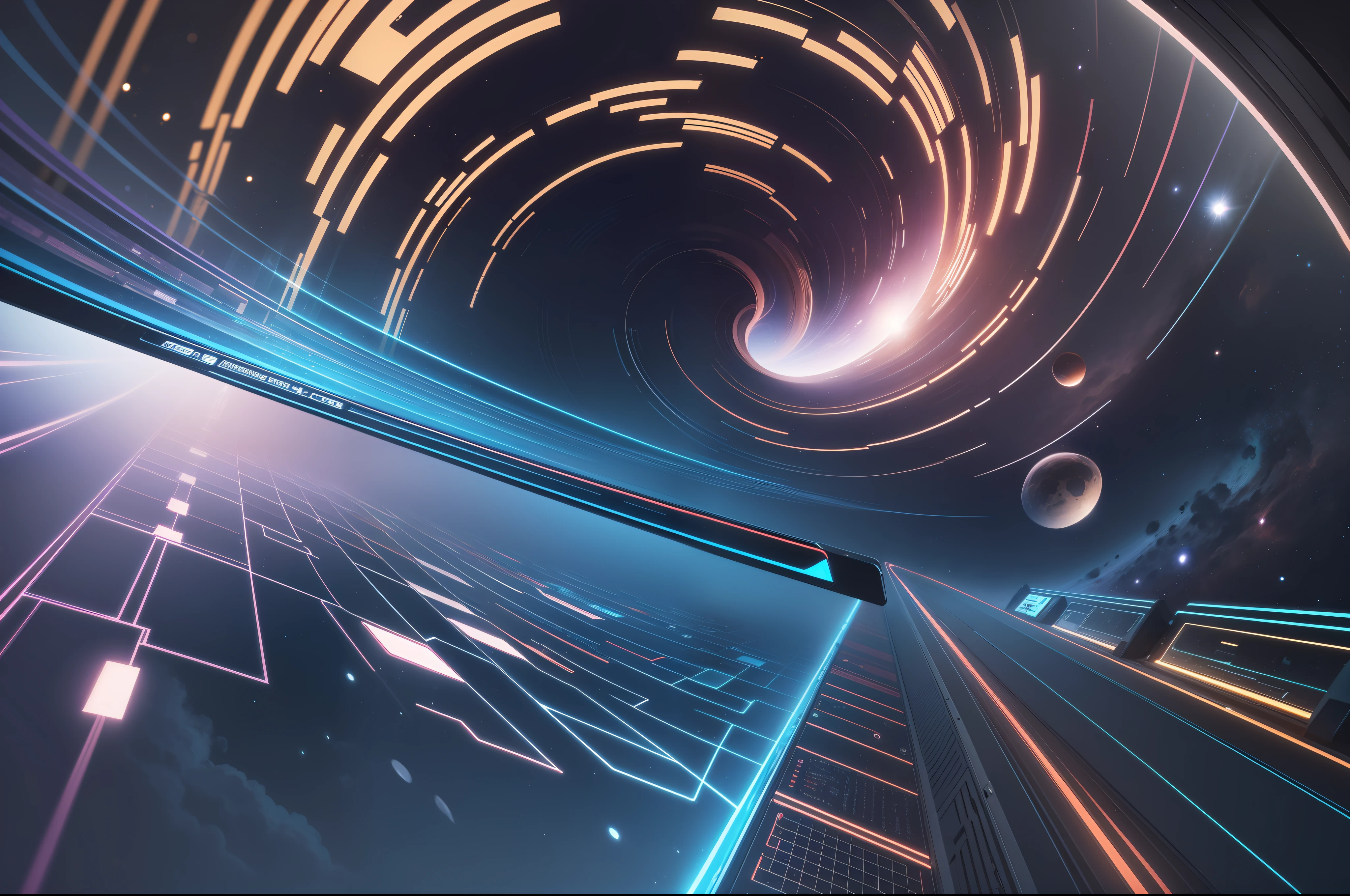 A space-time tunnel with a sense of technology