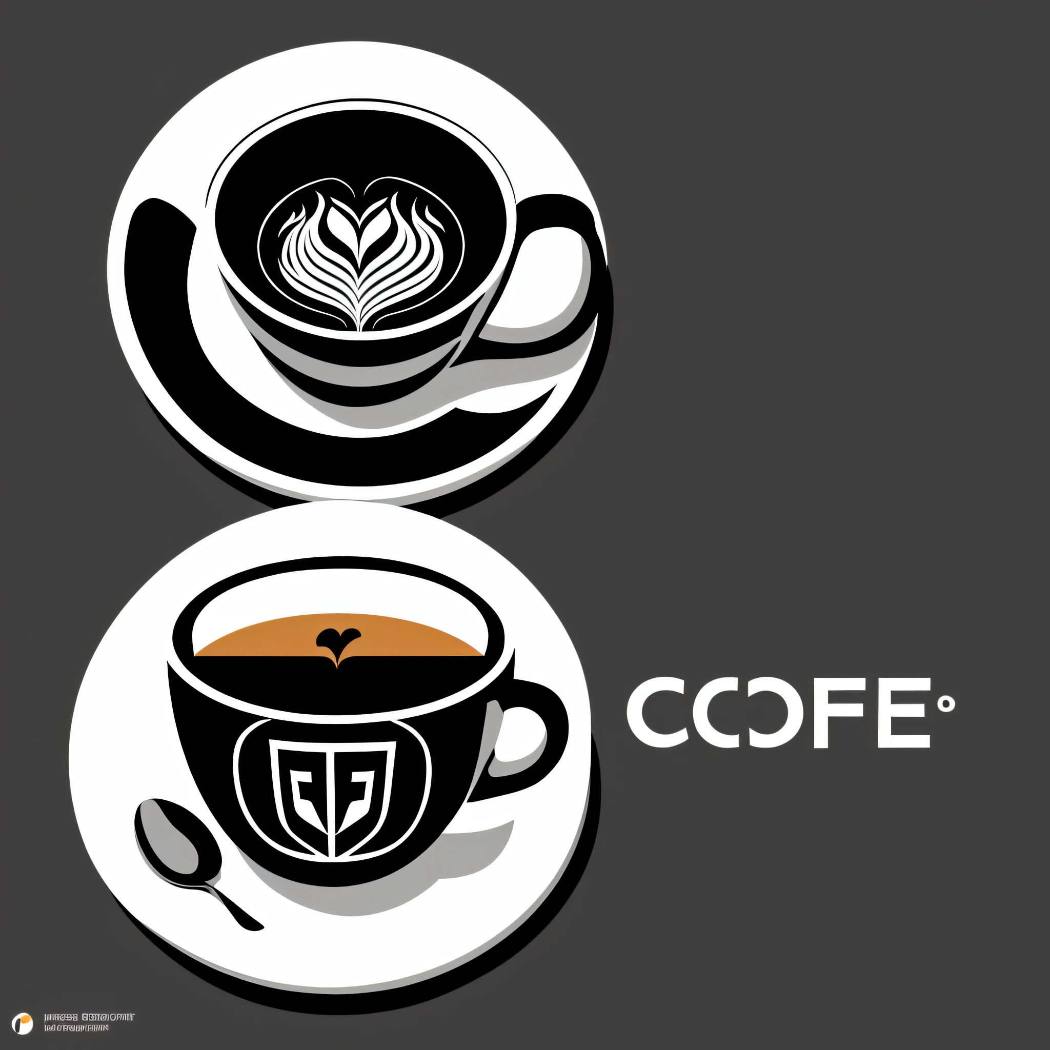 coffee cup, logo, vector, line art, design, inspiration, straight, symmetry, color black
