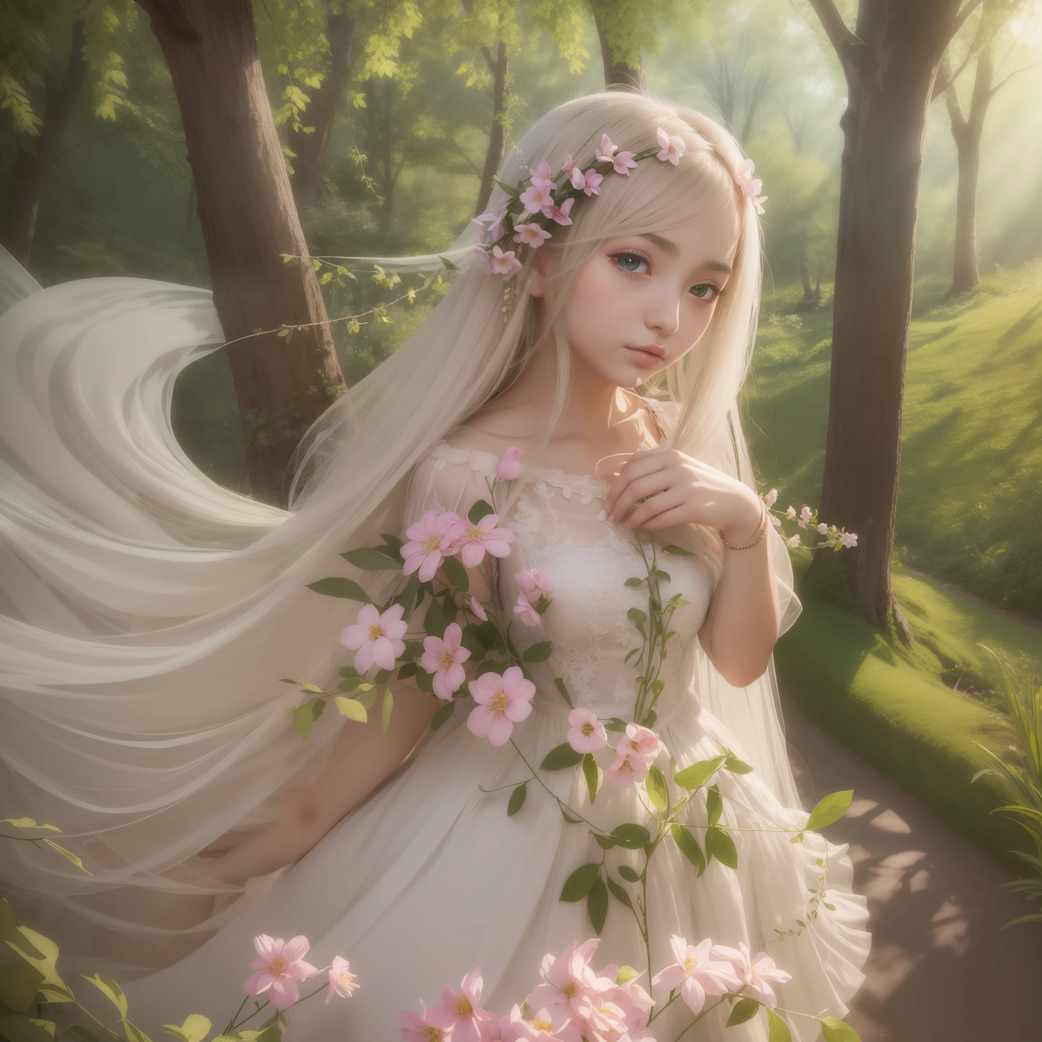(((masterpiece))), (((best quality))), ((ultra-detailed)), (illustration), ((extremely delicate and beautiful)),dynamic, floating angle, (beautiful detailed eyes), (detailed light) (1girl), loli, small_breasts, floating_hair, bright eyes, cute_ears, white hair, green eyes, perfect iris, ((dress at knee height))), (((long dress)))feather, leaves, nature, (sun), river, (forest),(painting),(sketch ),(flowering). bad work, bad color, extra legs, extra fingers, bad body, bad finger, bad eyes. Write a story about how the friendship and collaboration between Paul, Aquila, and Priscilla developed over time and how each contributed to the growth of Christianity.  .  Her mouth is fleshy and symmetrical, with pink, well-defined lips that enhance her natural beauty.
His nose is small and snug, with a delicate tip that harmonizes perfectly with the rest of his face. --auto --s2