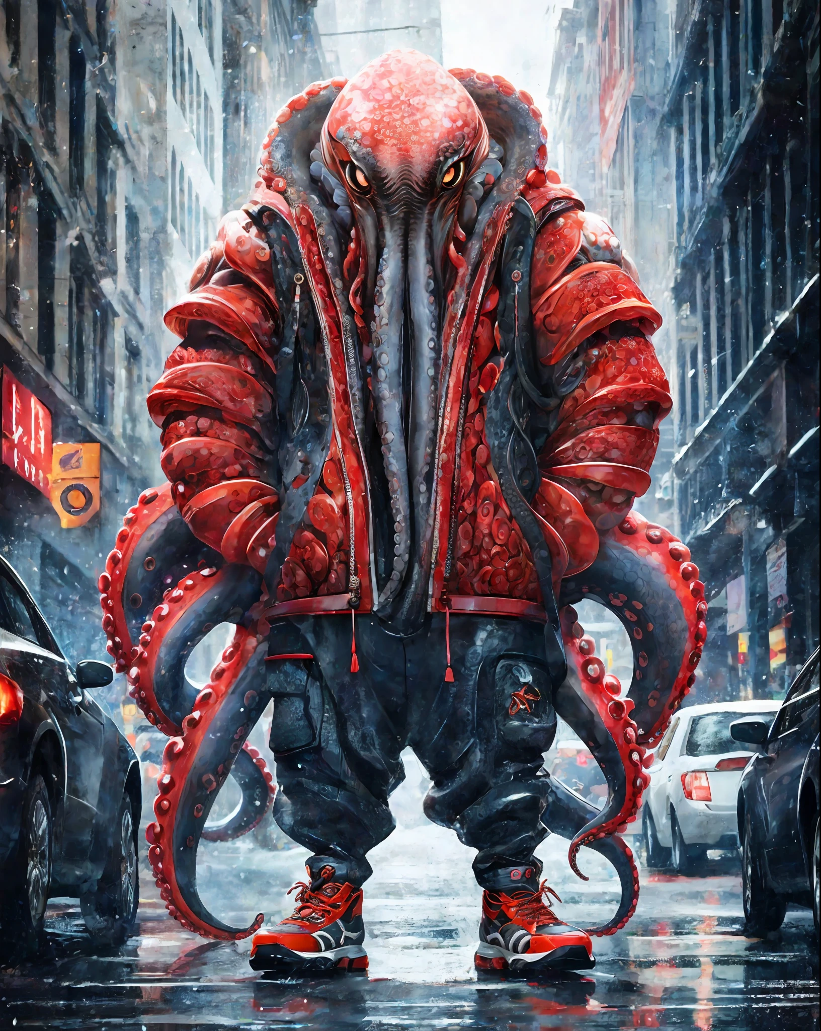 (Best quality, 8k, 32k, octopus, perfect body, ultra detailed face, , detailed eyes