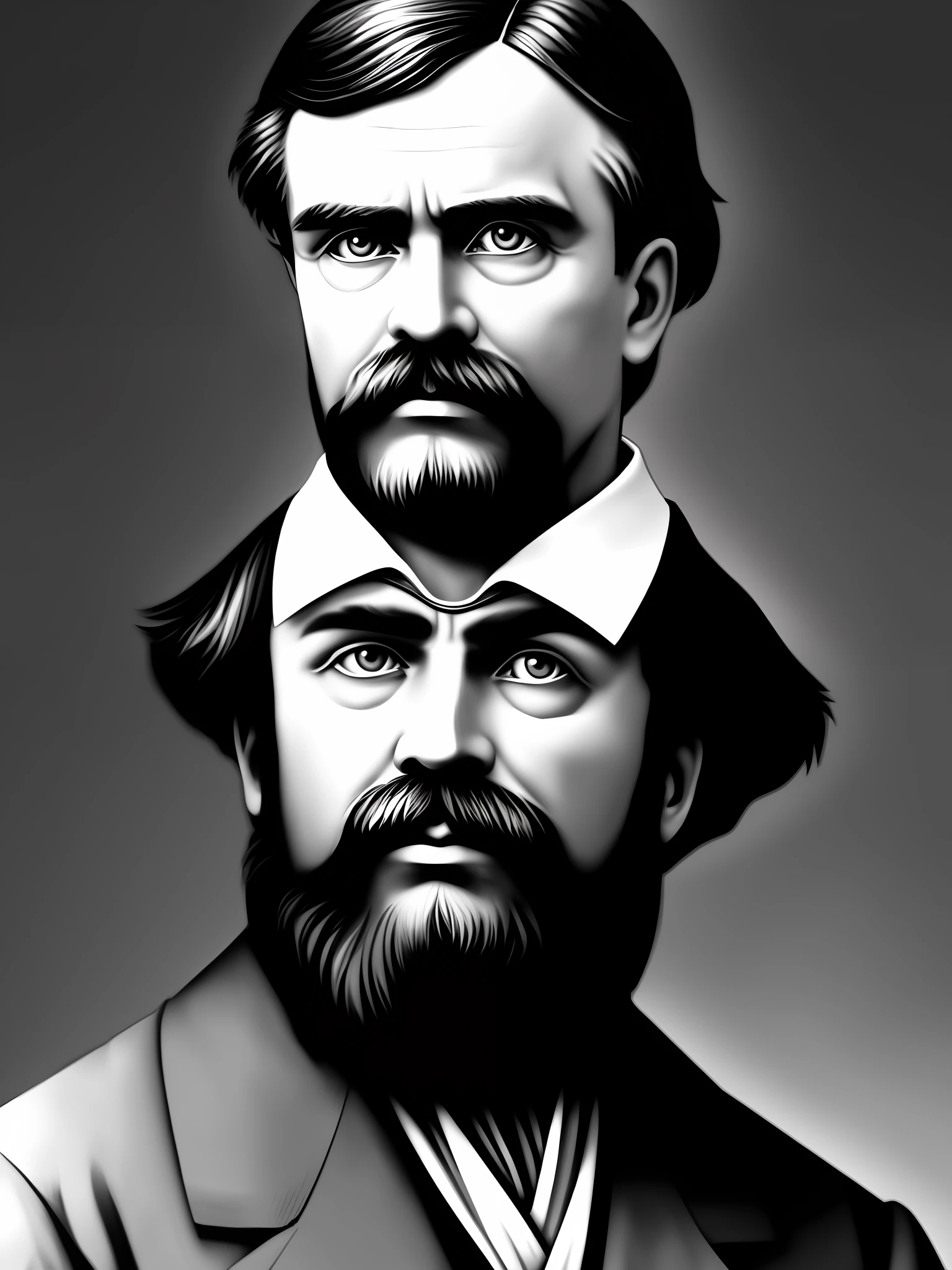Friedrich Nietzsche on the shoulders of Jesus Christ