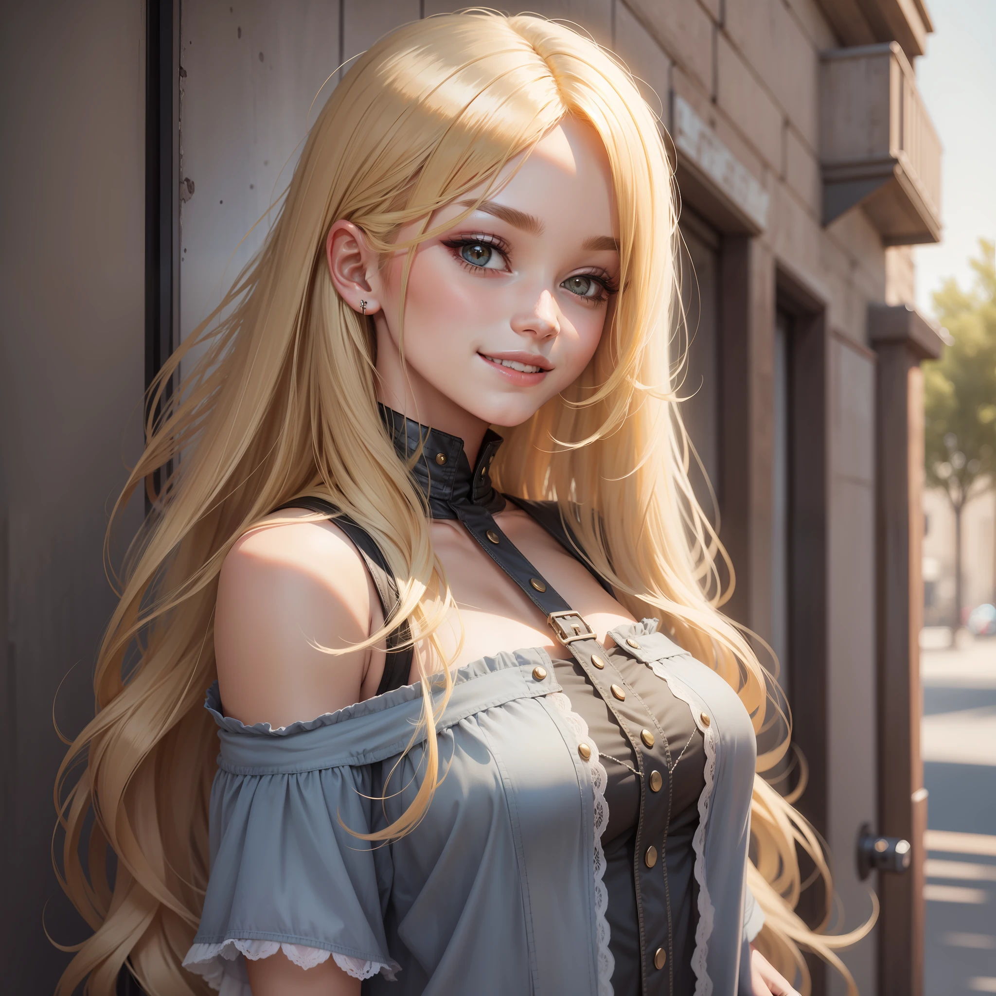 Black G-Jean Girl Long Hair Blonde Smile Top Quality Masterpiece Beauty Ultra High Definition