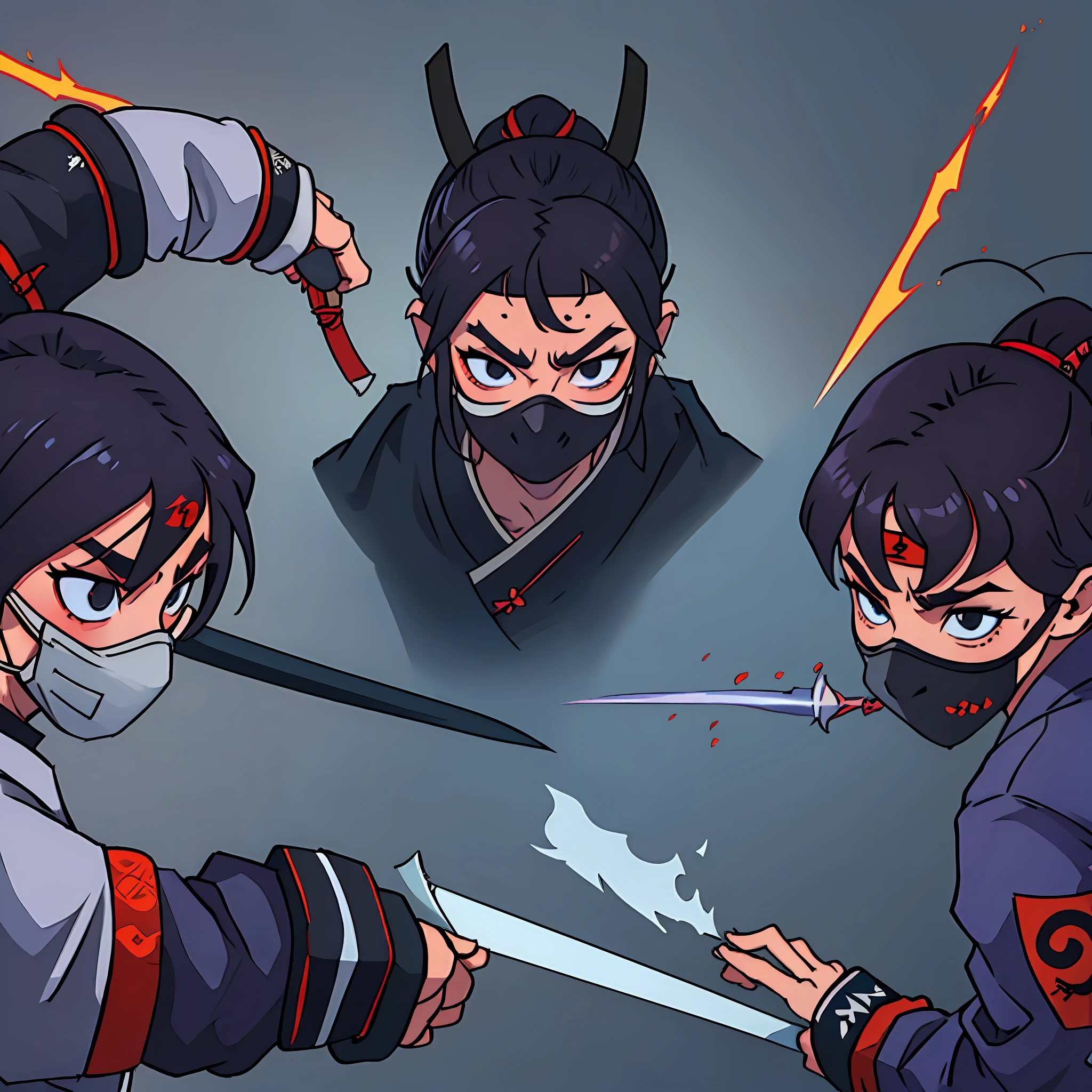 Japan Samurai, Koga Ninja, Iga Ninja, Confrontation, Spy, Sabotage, Infiltration, Alter Ego Jutsu --auto --s2