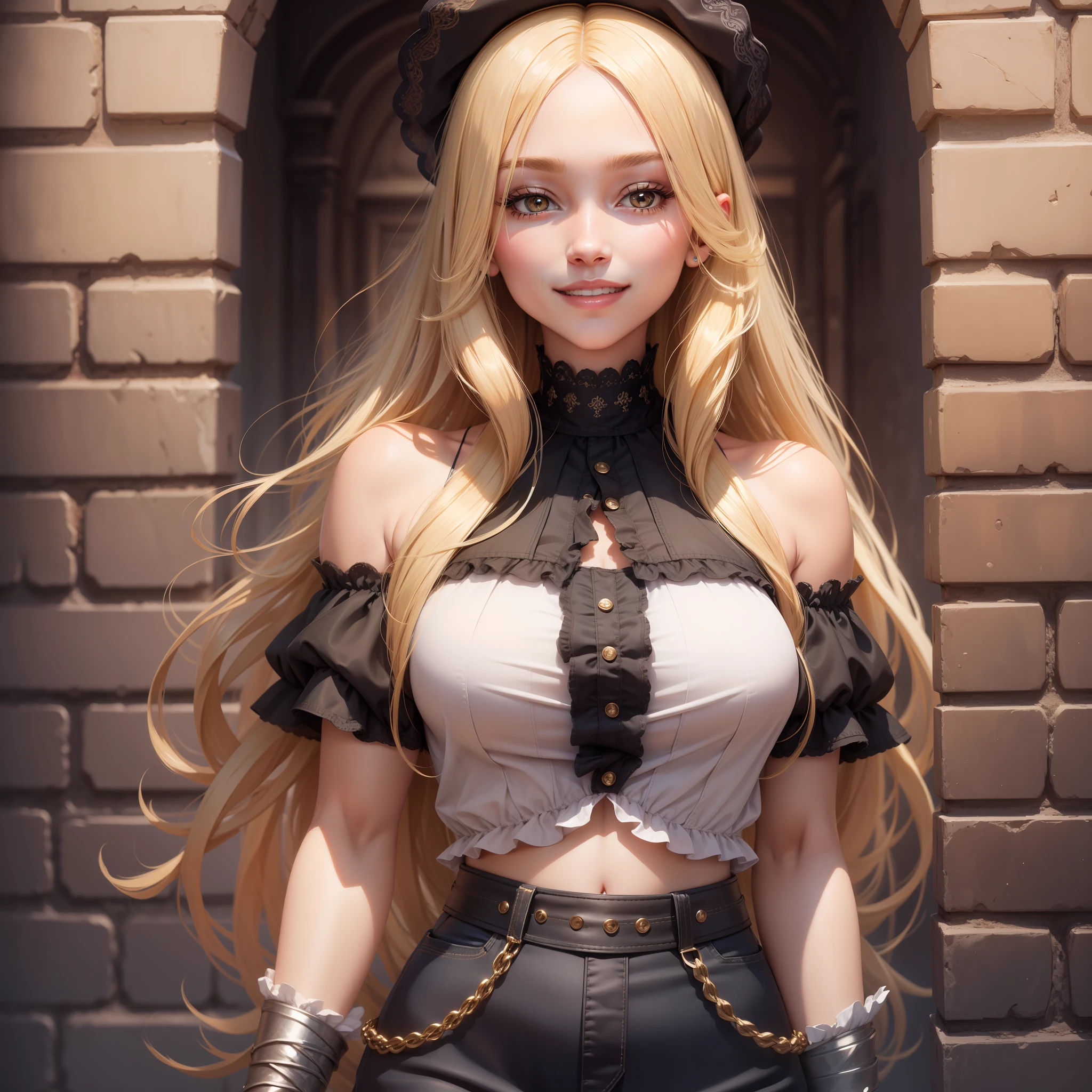 Black G-Jean Girl Long Hair Blonde Smile Top Quality Masterpiece Beauty Ultra High Definition