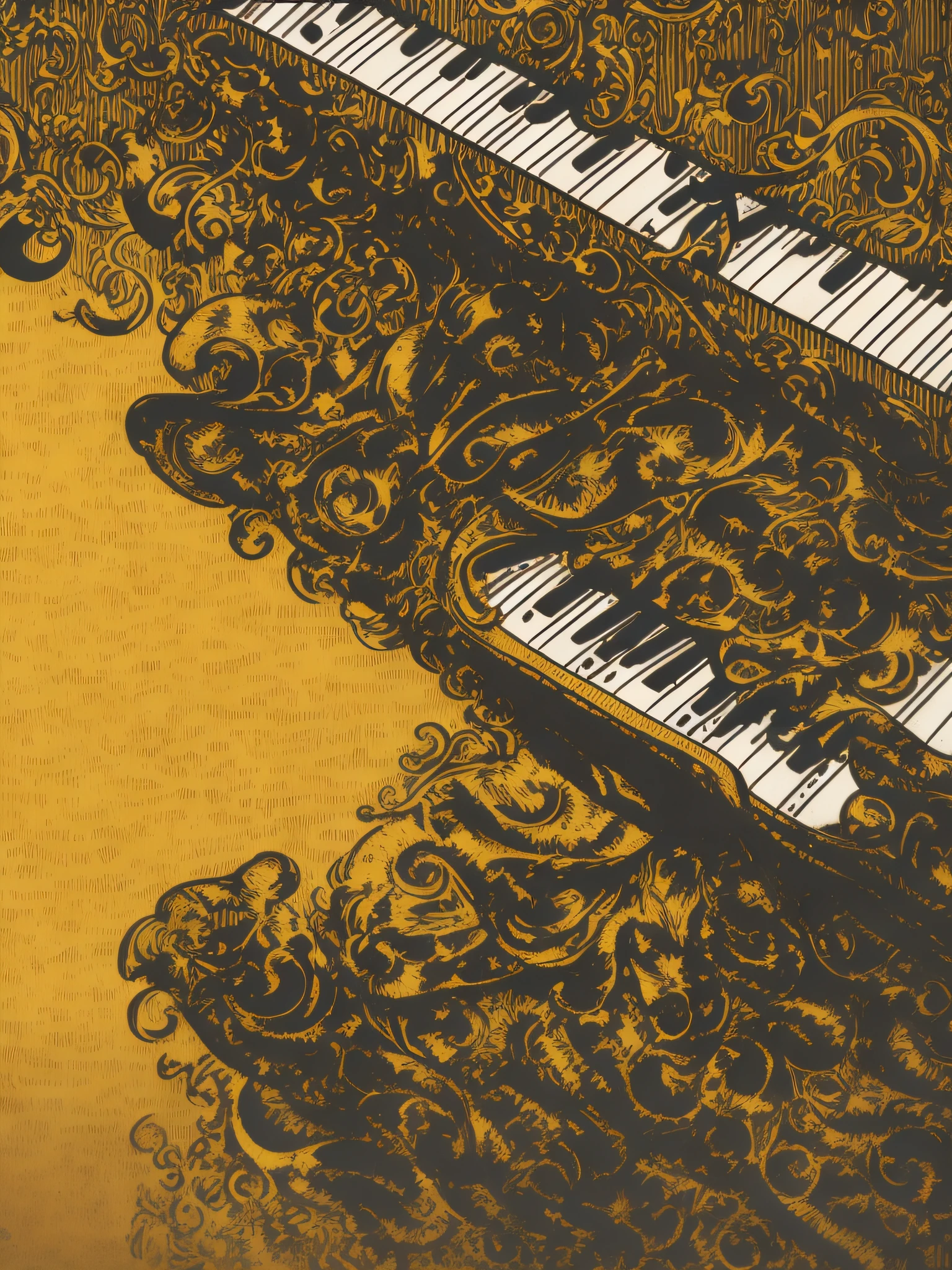 A hand playing the piano