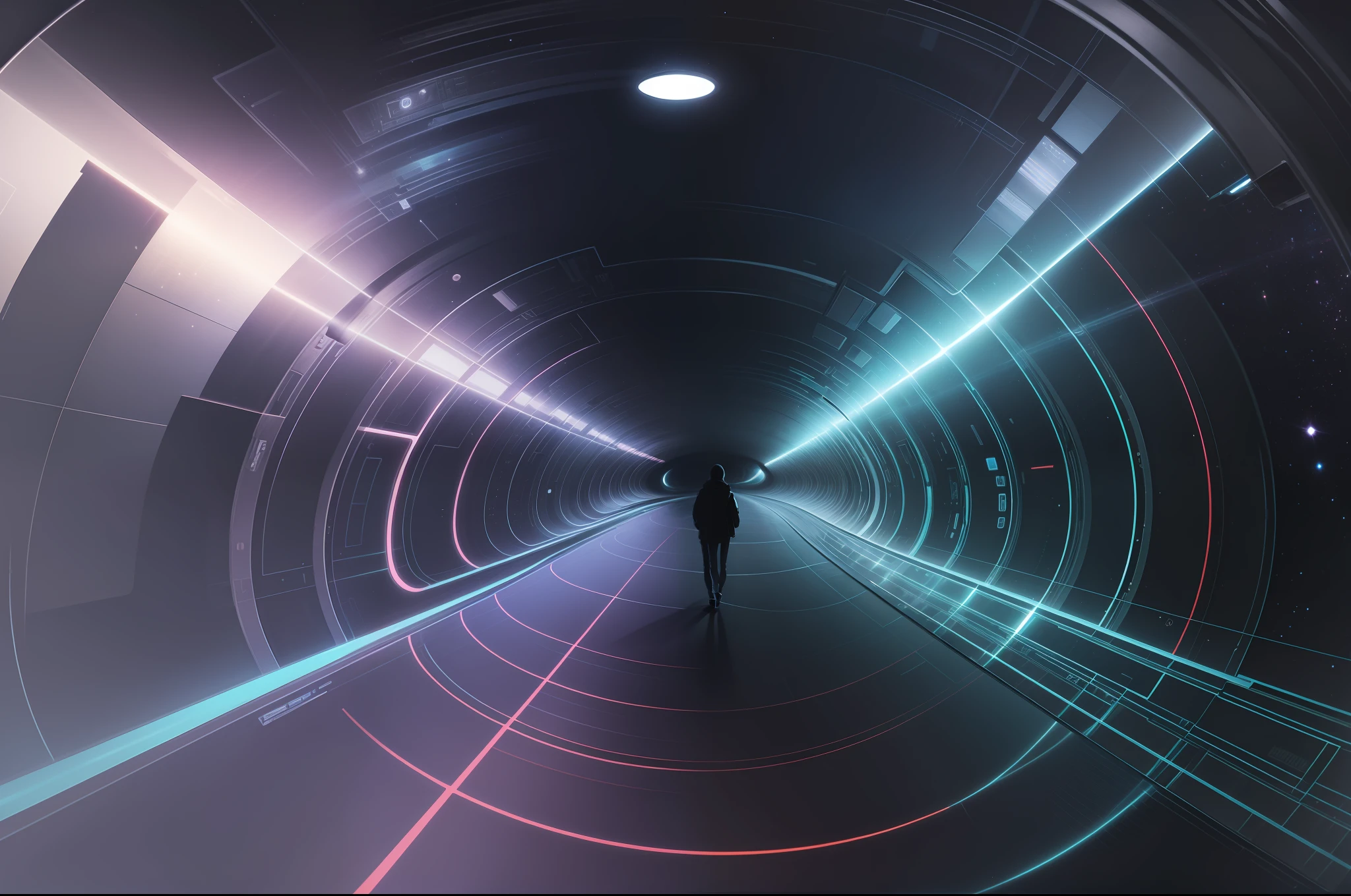 A space-time tunnel with a sense of technology