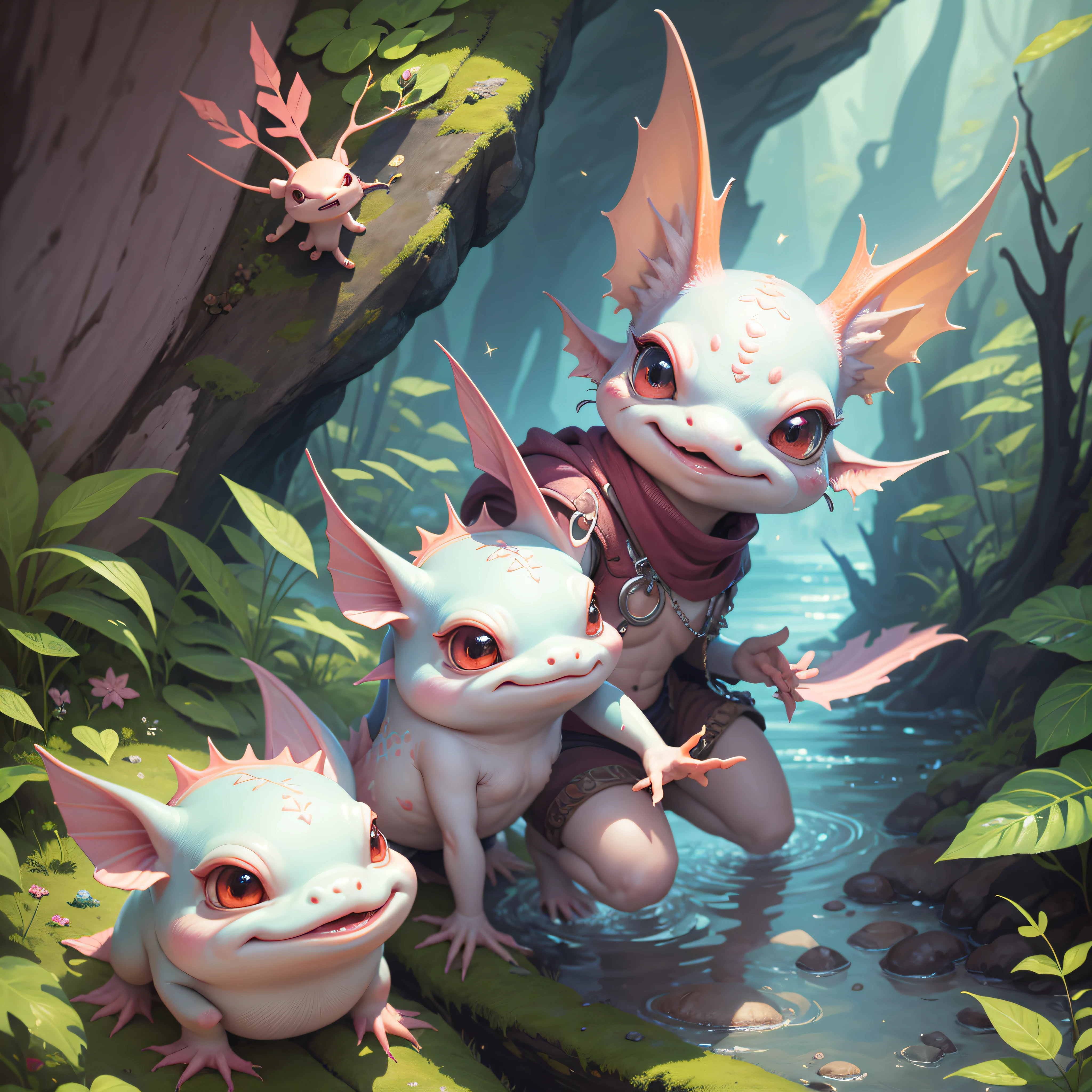 Create a Slamandra Axolotl character with charisma and friendly --auto --s2
