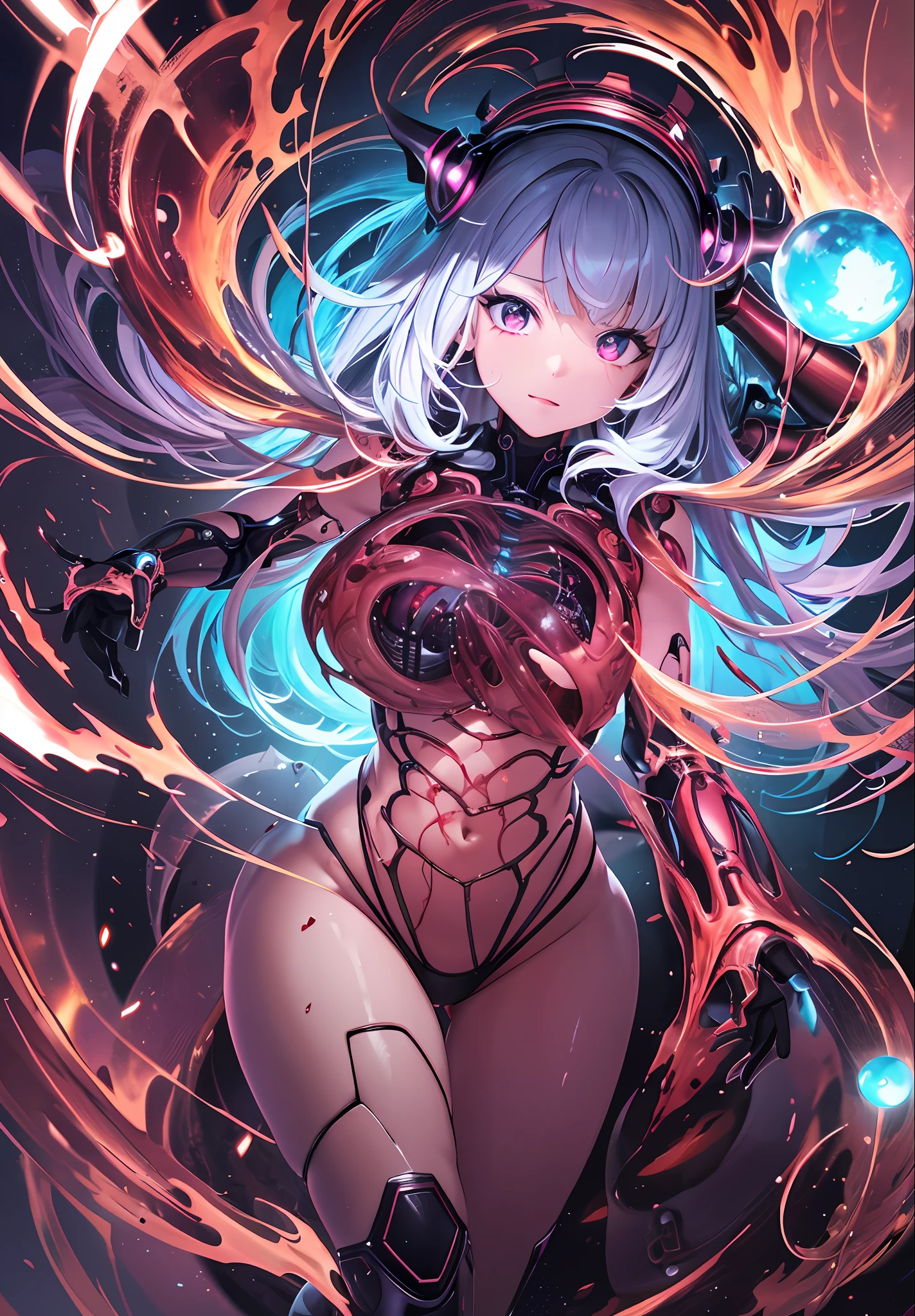 bright red image, full body, {{{Very beautiful world}}, {{{Very beautiful super nasty girl}, {{Super detail}}, {{Masterpiece}, {{{1 girl}, penetrating guts, overflowing, throwing out internal organs, super crazy madness, dynamic pose, super super bloody, super chaotic, {{biomechanical}}, large and small intestines hanging together, {{{girl with blown off internal organs} }, {{{Ultra photorealistic photos}}}}, {cute 1girl}, solo focus, Fresh colorful skin with dense shapes, Beautiful mechanical aliens, {{Girl-alien fusion}}, dynamic angles, cinematic lighting, soft lens flares, {{{Visceral landscape}}}, depth of field,