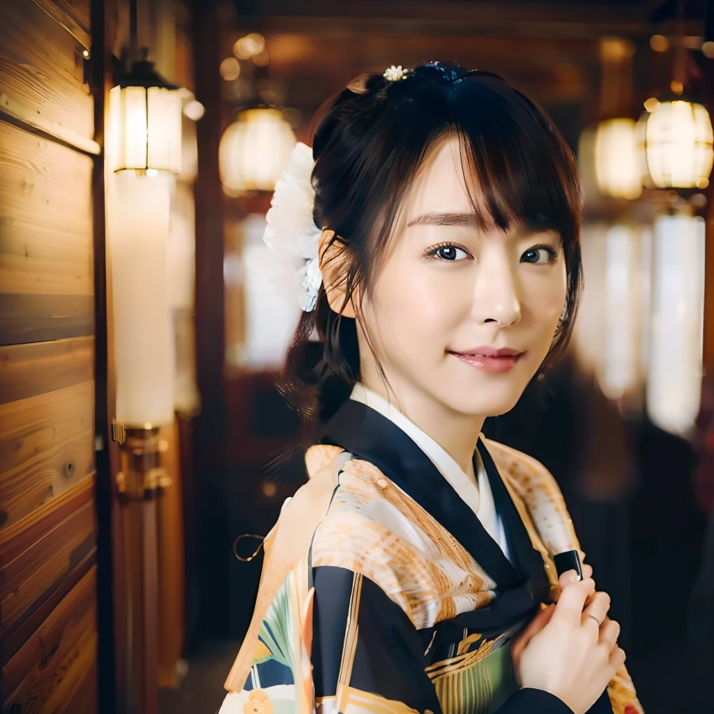 ((Masterpiece, 8K, Best Quality: 1.3)), Kimono, gakki