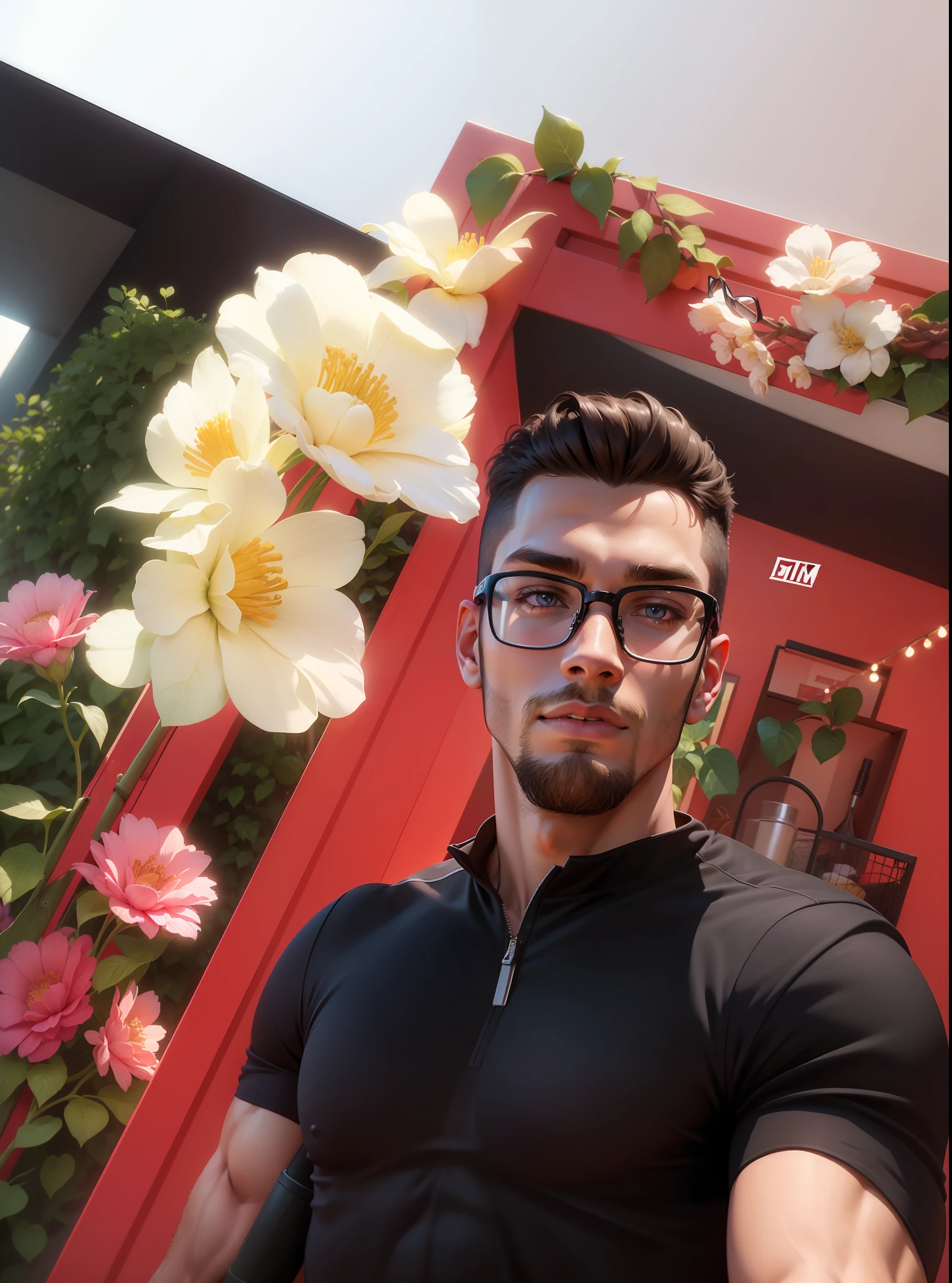 Male Beautiful Athletic 4k Hyperrealistic, Glasses, Beautiful Face Male, 8k, Beautiful, Male, Latin, European, Perfect, Divine