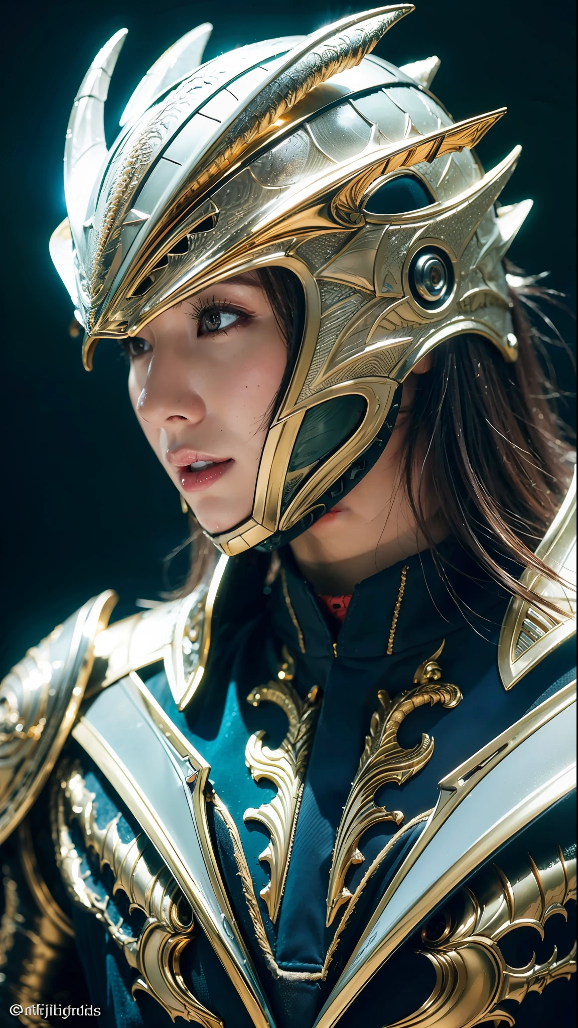 (Realistic:1.5), (Photorealistic:1.2), detailed, render, epic, biomechanical dragon, helmet, white plastic, diffuse lighting, dynamic pose, intricate, elegant, (dynamic background), highly detailed, elegant, sharp focus, photo by greg rutkowski, soft lighting, vibrant colors, IvoryGoldAI (battlefileds:1.2)