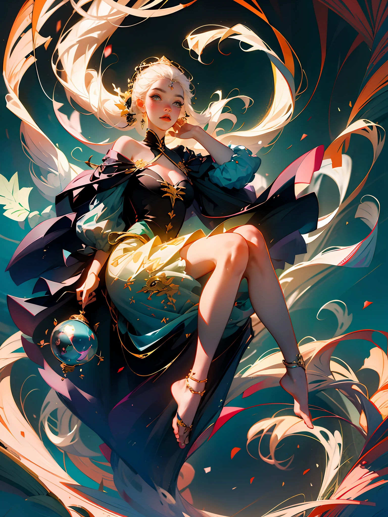 Official Art, (Very Detailed CG Unity 8k Wallpapers), (Best Quality), (Best Illustrations), Uniform 8k Wallpapers, Ultra Detailed, Beautiful and Aesthetic, Amazing Body, Beautiful Face, Exquisite Face, Masterpiece, Best Quality, (Zentangle, Mandala, Tangled, Entangled), (fractal art: 1.3), 1girl, very detailed, dynamic angle, cowboyshot, most beautiful forms chaotic, elegant, fauvist design, bright colors, romanticism, James Jean, Robbie Devi Antono, Ross Tran, Francis Bacon, Michal Mlaz, Adrian Ghenny, Petra Kotwright, Gerhard Richter, Takashi Yamamoto, Ashley Wood, atmospheric, ecstatic notes, flow notes visible, Octane rendering, ray tracing, super detailed,