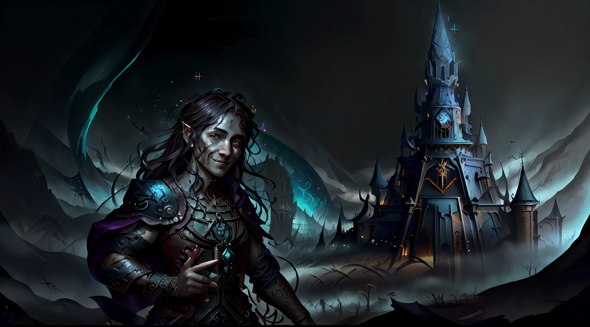 ((masterpiece, best quality, high quality)), 1boy, ((digital painting)), ((Gatekeeper of prompts)), (Gatekeeper, Key, Portal), Fantasy, Fine Art, Digital Art, (magic, mystery, ethereal), unique style, high texture, Intricate details, vivid colors, ((JRR Tolkien, Salvador Dali, Brian Froud)), absurdres, (Dynamic Pose, Vigilant Stance), Fantasy Art, Magic, Protector, Surreal, symbolic, (evil smile, smile),