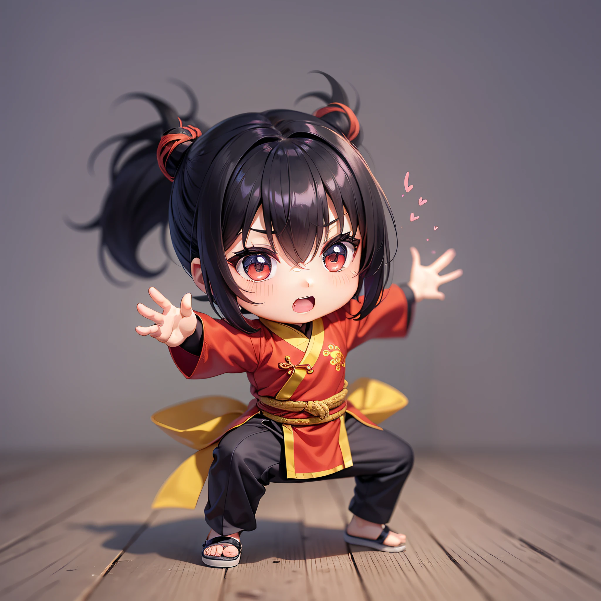 a chibi character wearing kung fu outfit