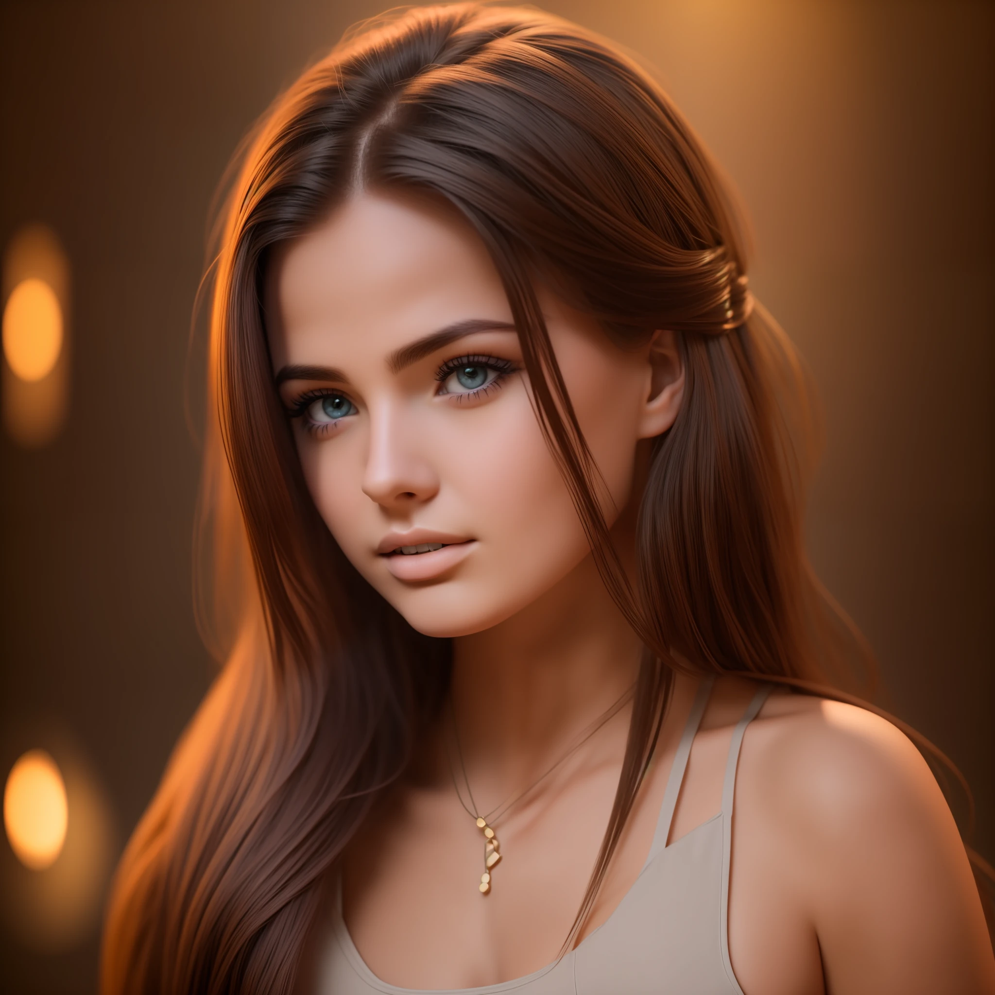 Beautiful cinematic girl with highly detailed features and aged 20, lit with cinematic lighting.