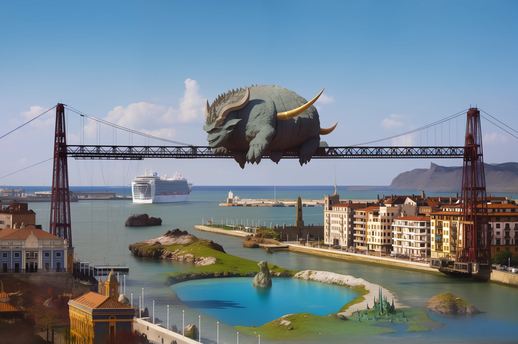 Horned stone monster, stone alien