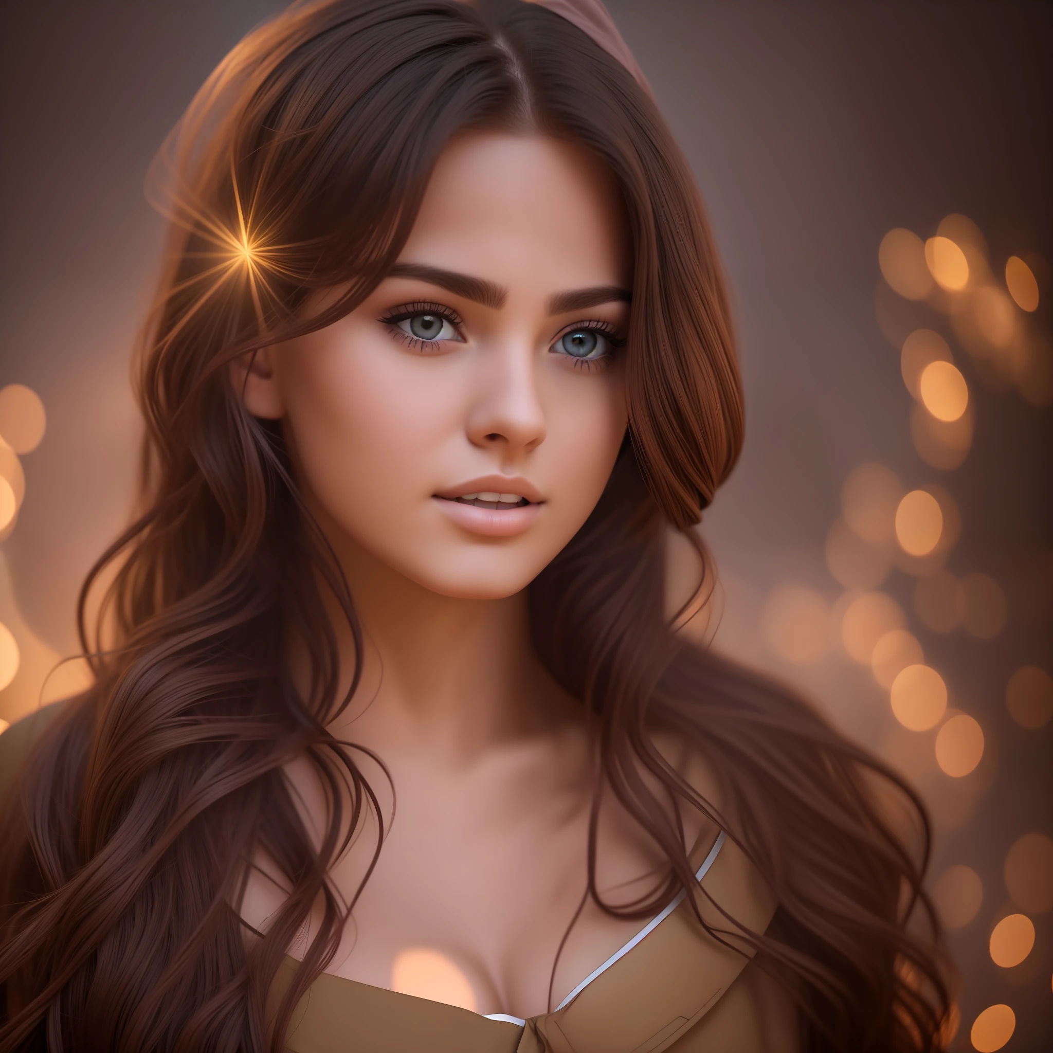Beautiful cinematic girl with highly detailed features and aged 20, lit with cinematic lighting.