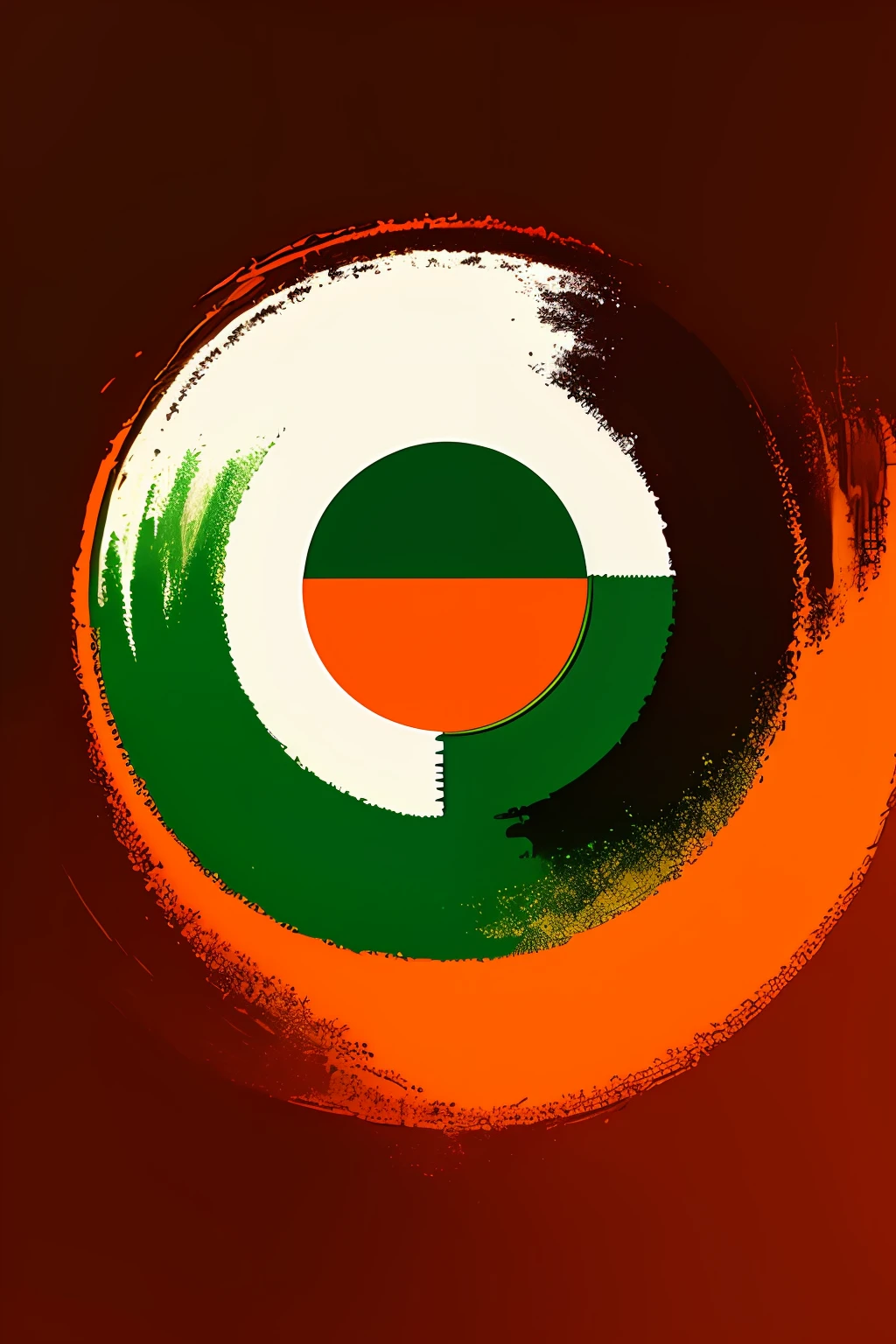 Masterpiece,best quality,8k,phone wallpaper size ratio,detailed,red brown,orange,black,white and dark green color lines,detailed color,uhd