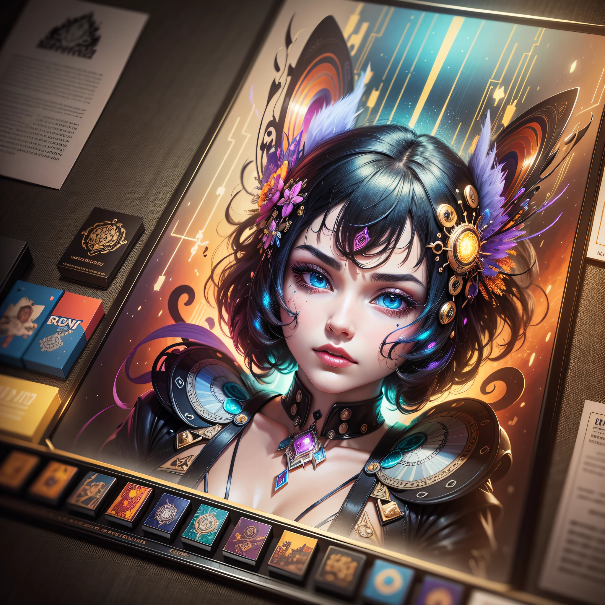 NFT art generate unique and mind blowing, emotionally attracted, Color Field painting, Art Deco, high detail, blind box toy style, masterpiece, UHD, retina, ccurate, textured skin, super detail, high details, award winning, best quality, 16k