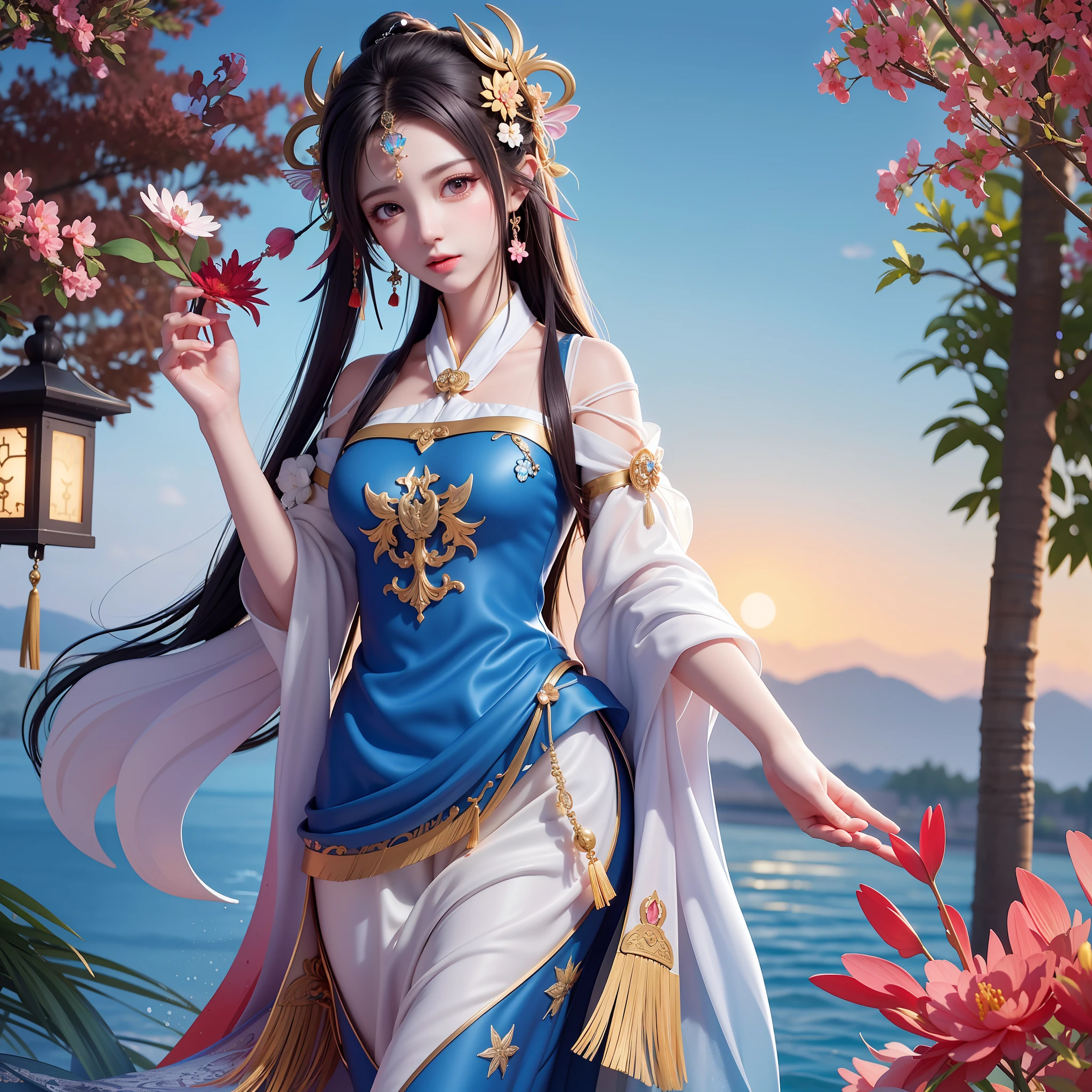 (8k, RAW photo:1.2),best quality, ultra high res,dramatic angle,(fluttered detailed color splashs), (illustration),(((1 girl))),(long hair),(rain:0.9),(hair ornament:1.4),there is an ancient palace beside the girl,chinese clothes,(focus on), color Ink wash painting,(color splashing),colorful splashing,(((colorful))),(sketch:0.8), Masterpiece,best quality, beautifully painted,highly detailed,(denoising:0.6),[splash ink],((ink refraction)), (beautiful detailed sky),moon,highly,detaild,(masterpiece, best quality, extremely detailed CG unity 8k wallpaper,masterpiece, best quality, ultra-detailed),(Lycoris radiata),