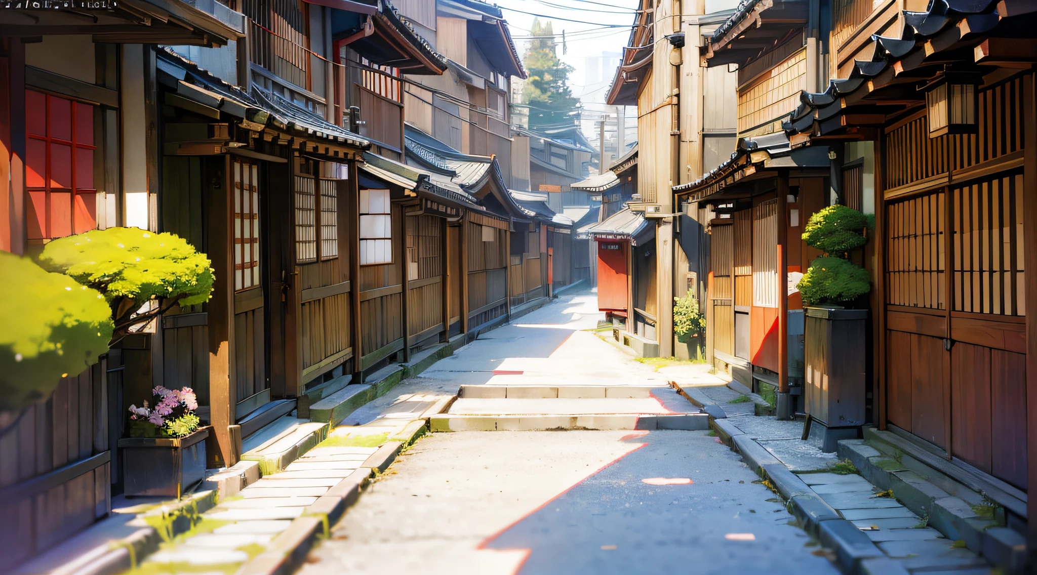 Realistic Japan Traditional Alley, Realistic, 8K, High Quality, 135mm, Aperture Priority Auto, (F5.6, 1/125sec), +0.7EV, ISO200, WB: Daylight, Single AF --auto --s2