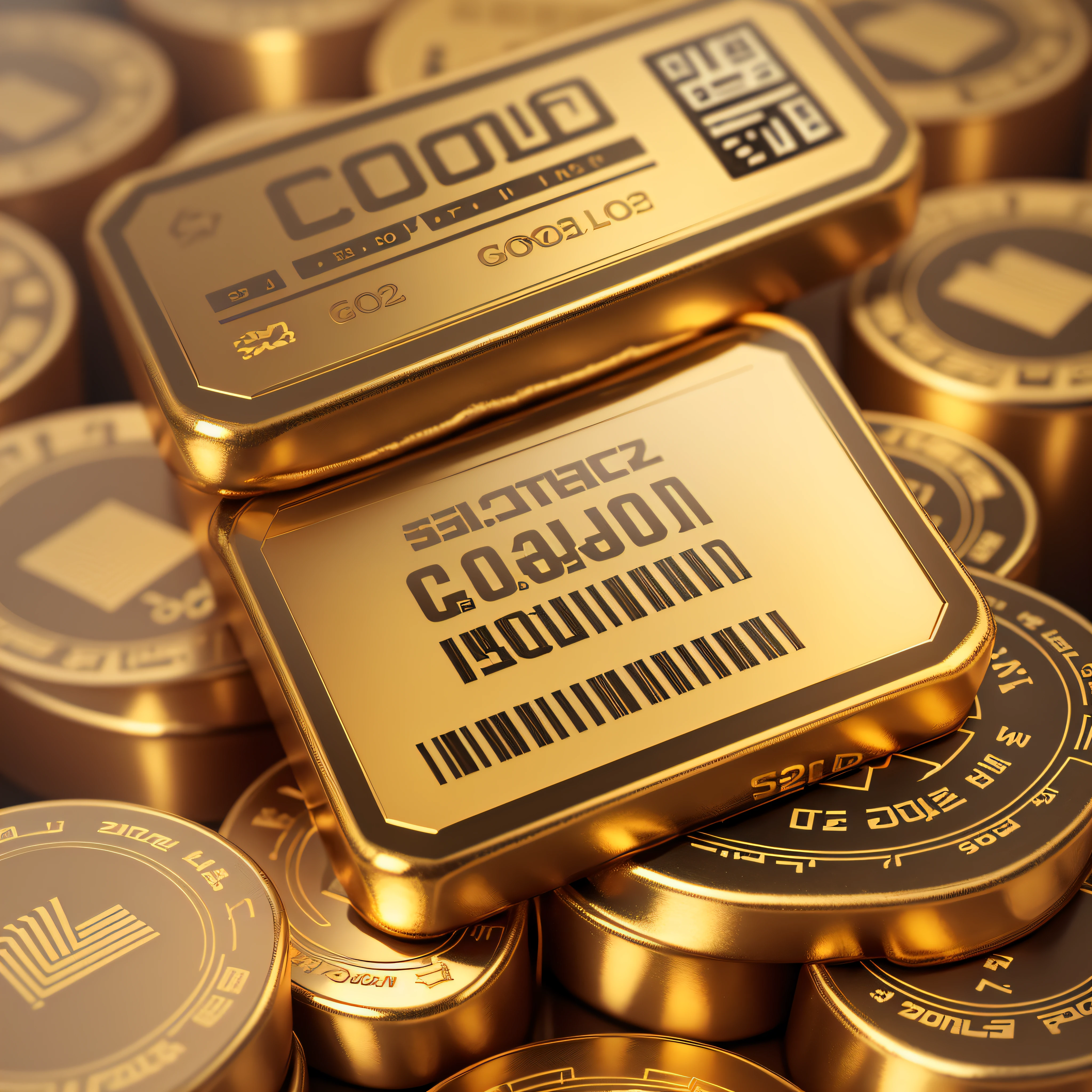 Gold bar with QR code --auto --s2