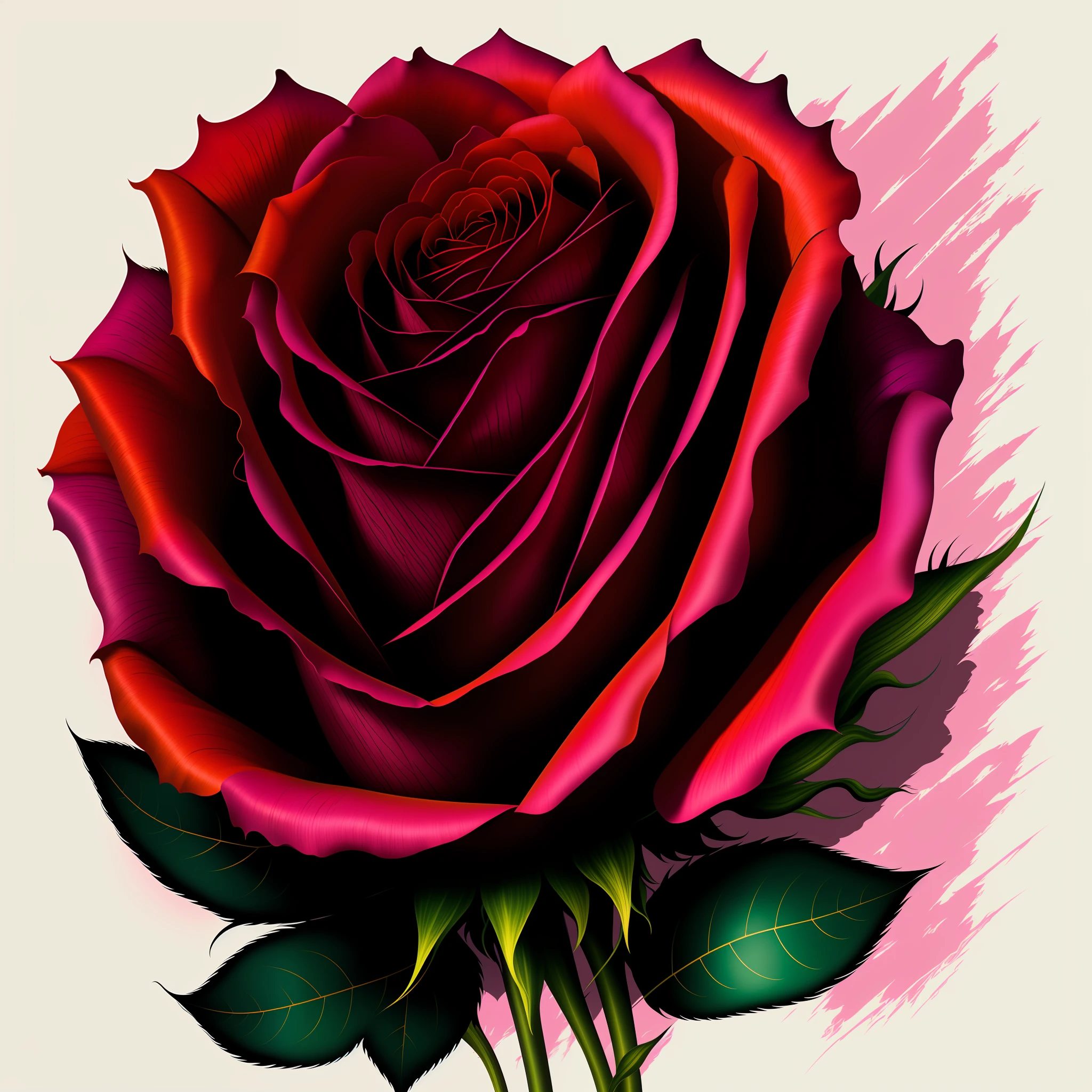 a close-up rose] The Ed Hardy Christian Audigier-style vector print features a stylized rose as a close-up visual element. The rose is elaborated with sharp lines and precise contours, featuring intricate details and unique ornamental patterns. The vibrant and bold colors bring life to the print, while the subtle textures and shading add depth and dimension. The close-up rose is the main highlight of the print, conveying a sense of boldness and striking style. Tags: Ed Hardy Christian Audigier, vector print, stylized pink, close-up