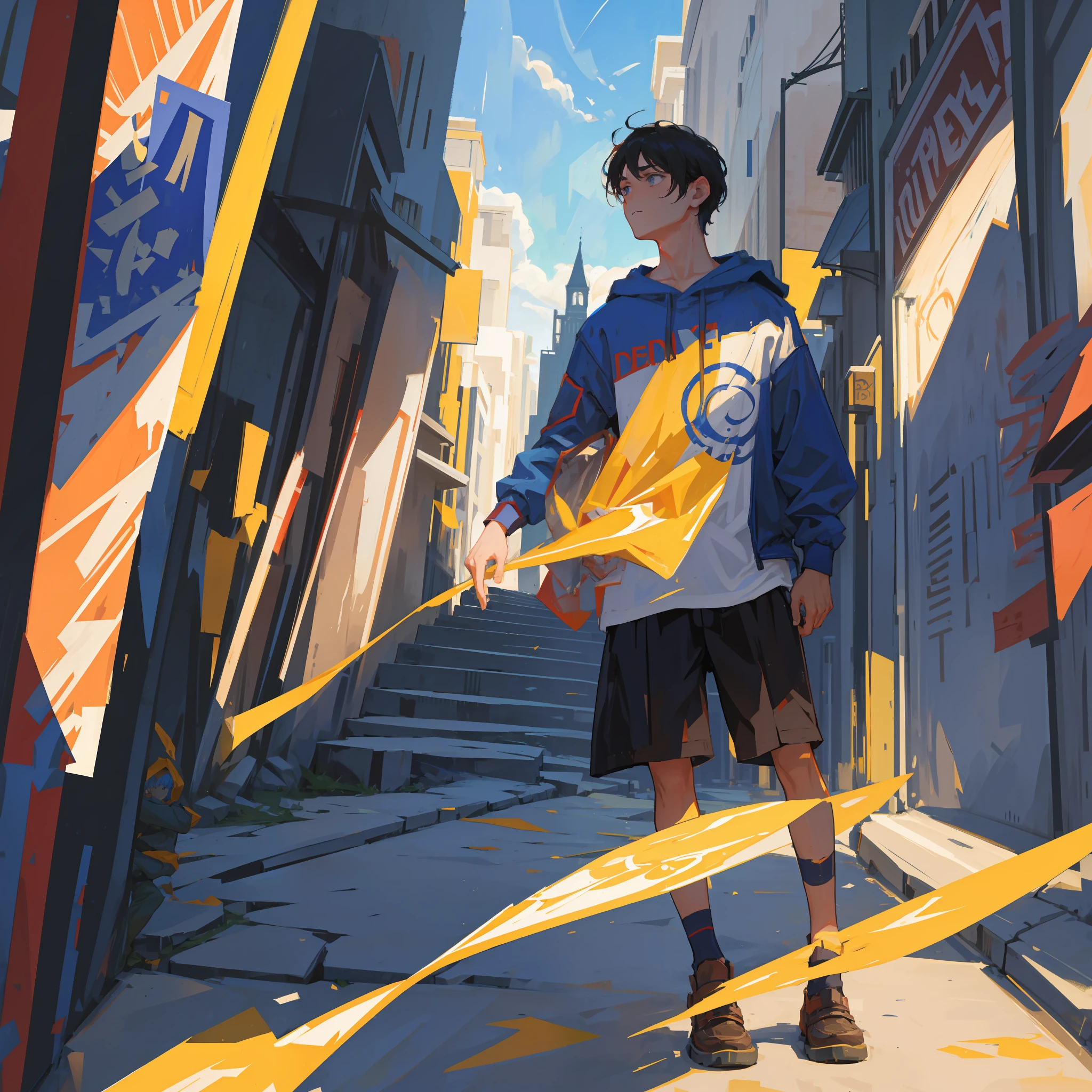 A boy who is a prodigy in the art of swordsmanship, but struggles with social anxiety and finds it difficult to interact with others outside of battle.