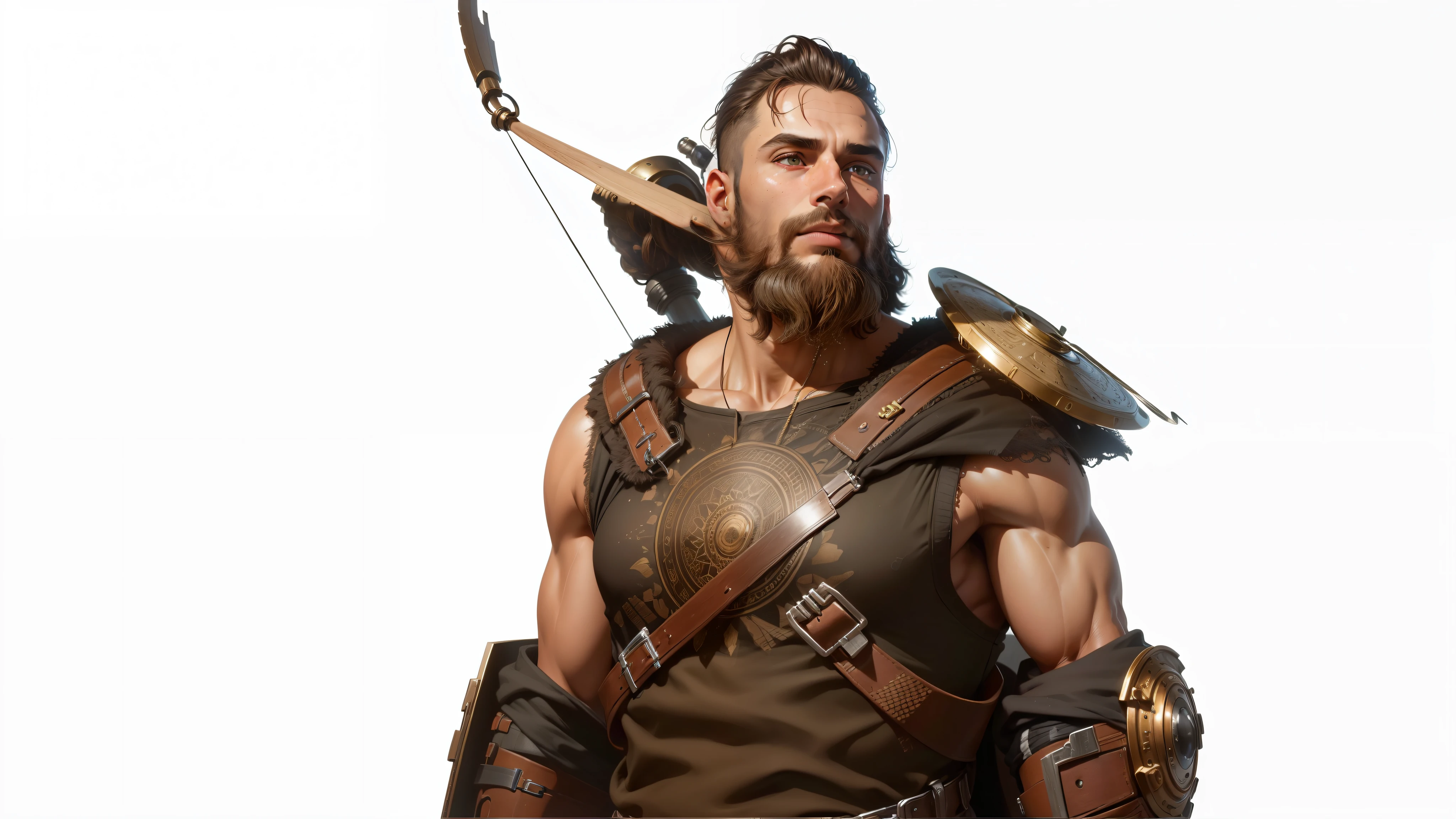 brown abel, detailed face, upper body, 3/4shot, (closeup:0.9), (skin pores:1.1), 4k, hyperrealism, realistic, hyper-realistic, high resolution, in the artistic style of Filip Hodas, 35mm lens, cinematic, soft lighting, realistic epic, faded, ((neutral colors)), (hdr:1.5), soft colors, pastel, warm lights, dramatic light, complex background, (by Irakli Nadar), rutkowski, complex details, hyperdetailed , magnificent, elegant, cinematography, light smile